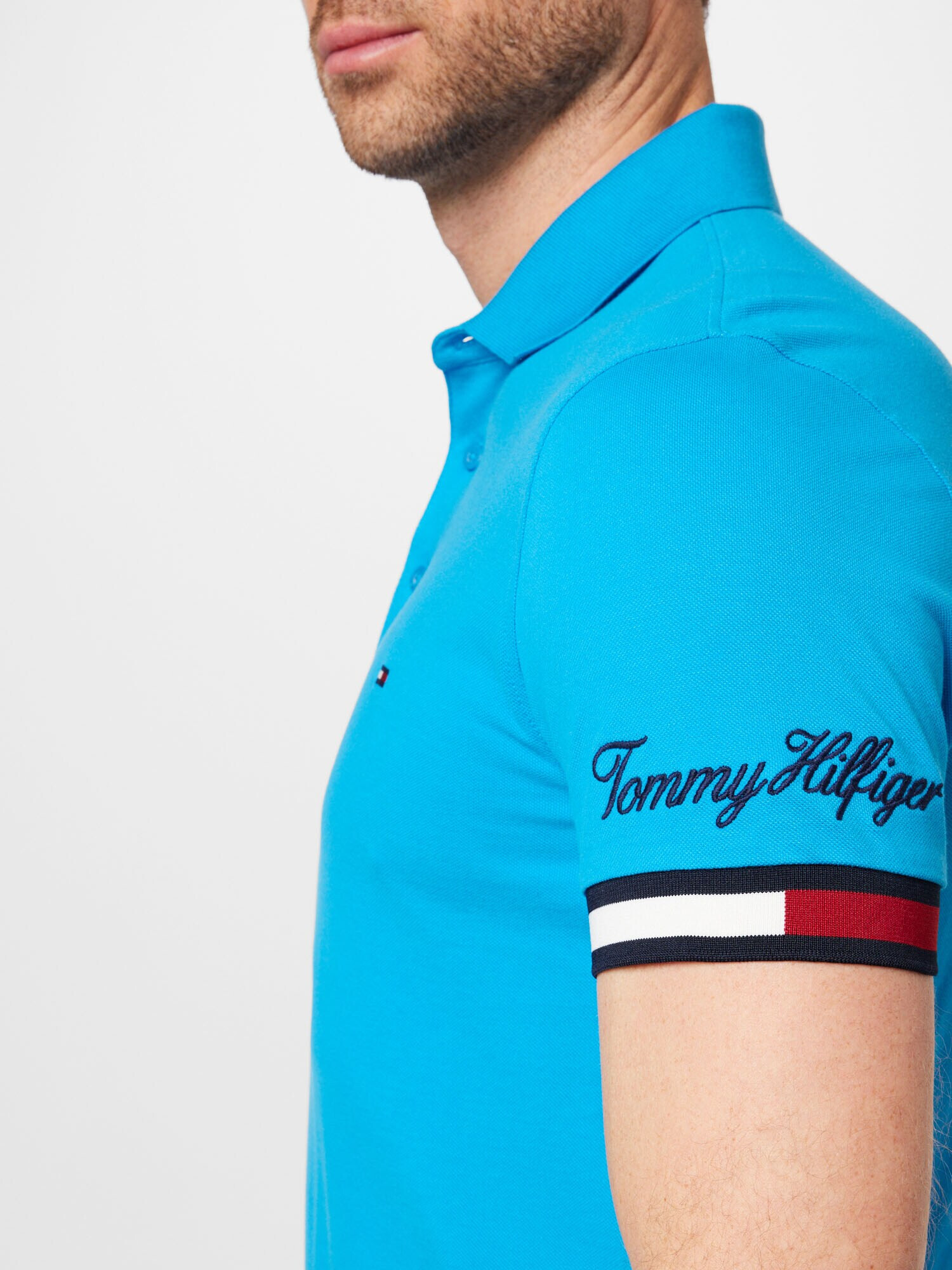 TOMMY HILFIGER Tricou albastru / negru / alb - Pled.ro