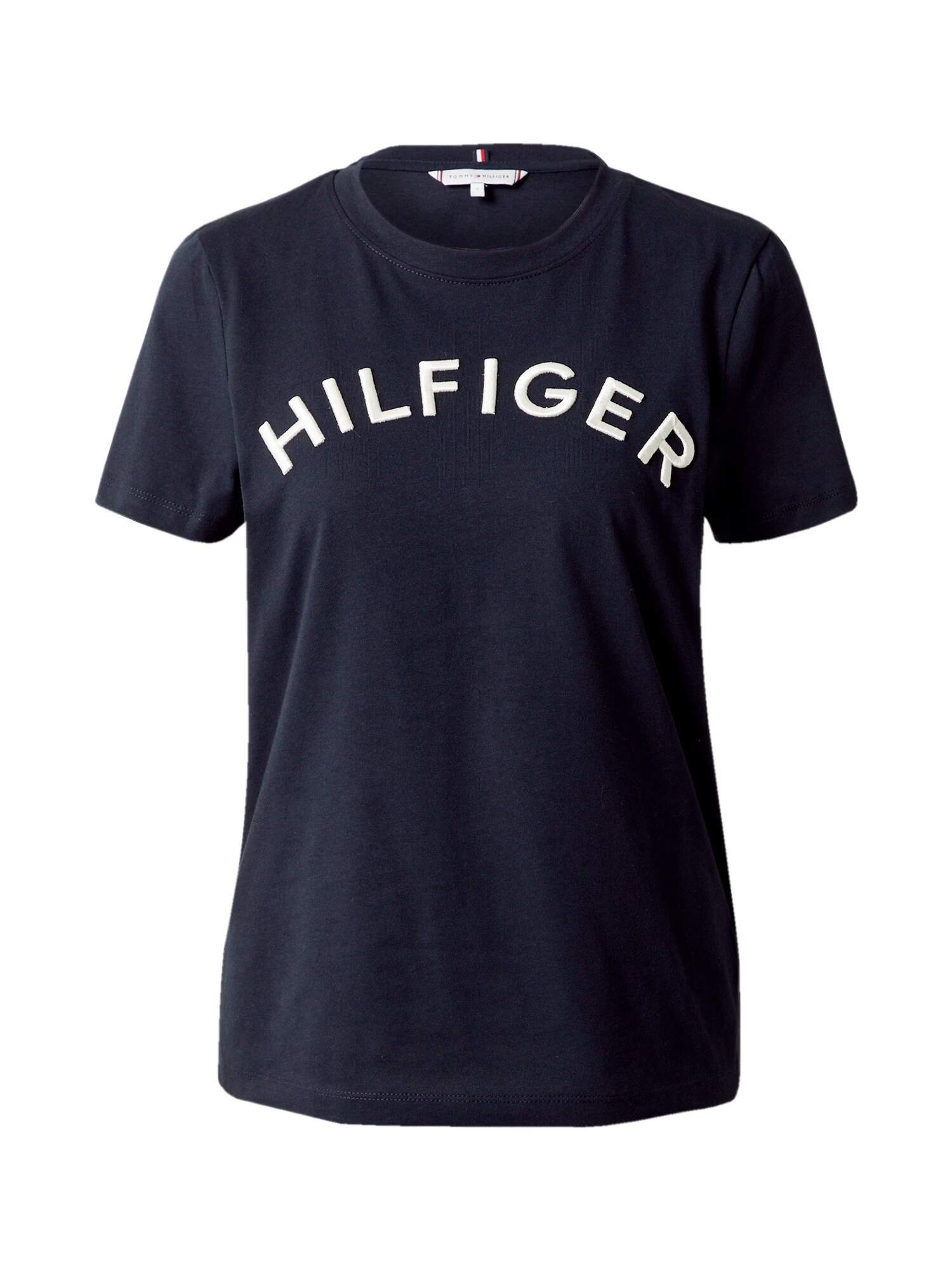 TOMMY HILFIGER Tricou albastru noapte / alb - Pled.ro