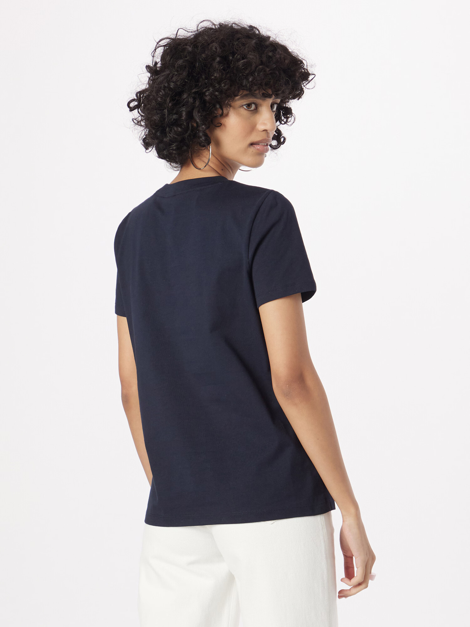 TOMMY HILFIGER Tricou albastru noapte / alb - Pled.ro