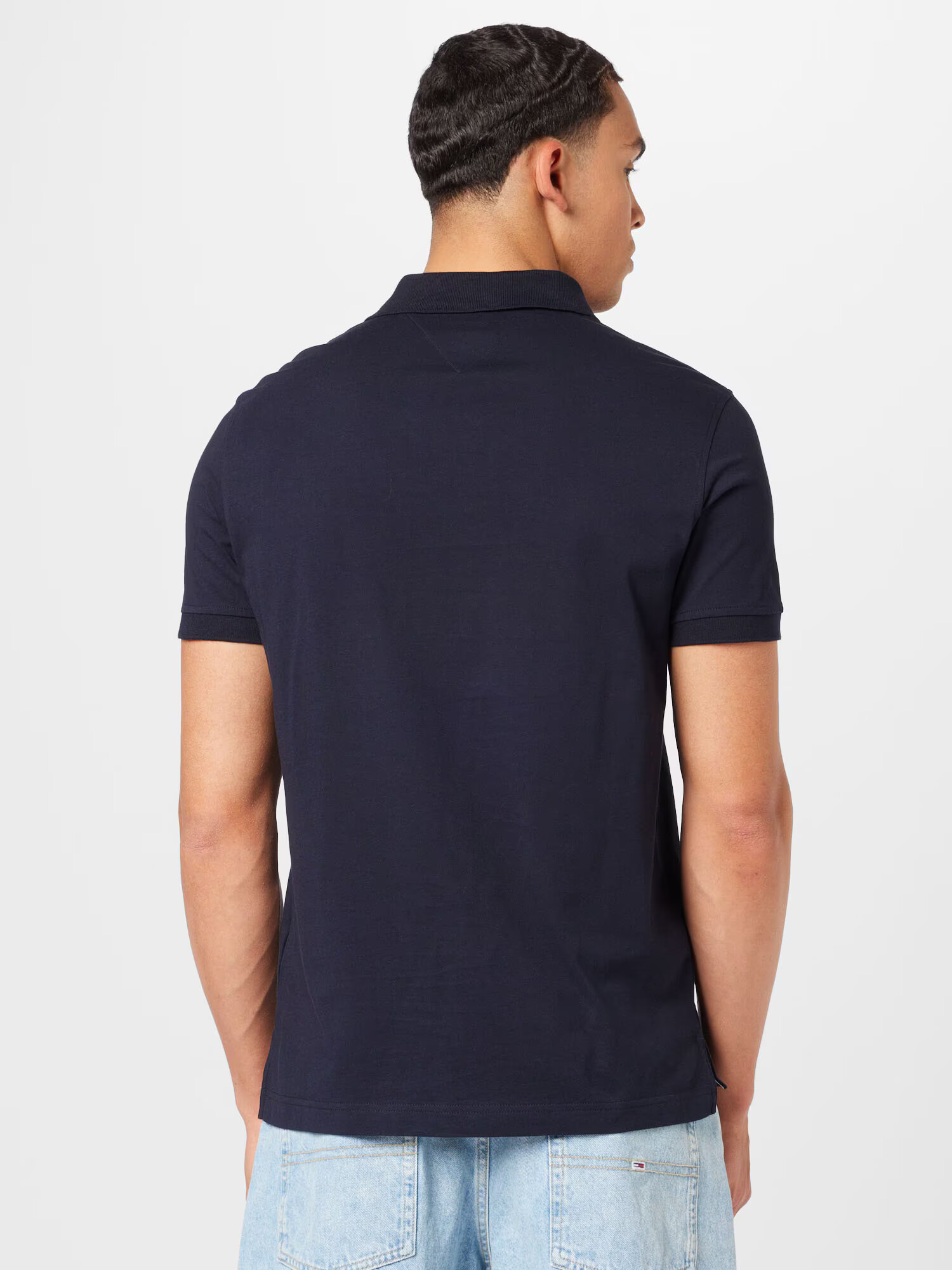 TOMMY HILFIGER Tricou albastru noapte / alb - Pled.ro