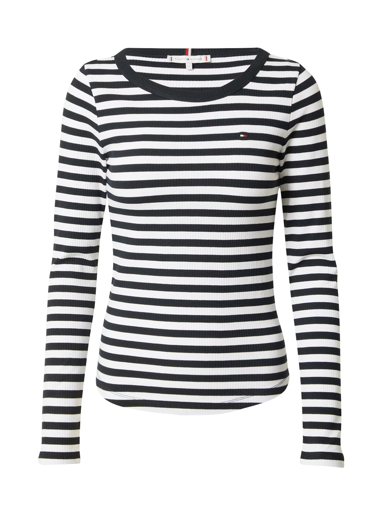 TOMMY HILFIGER Tricou albastru noapte / alb - Pled.ro