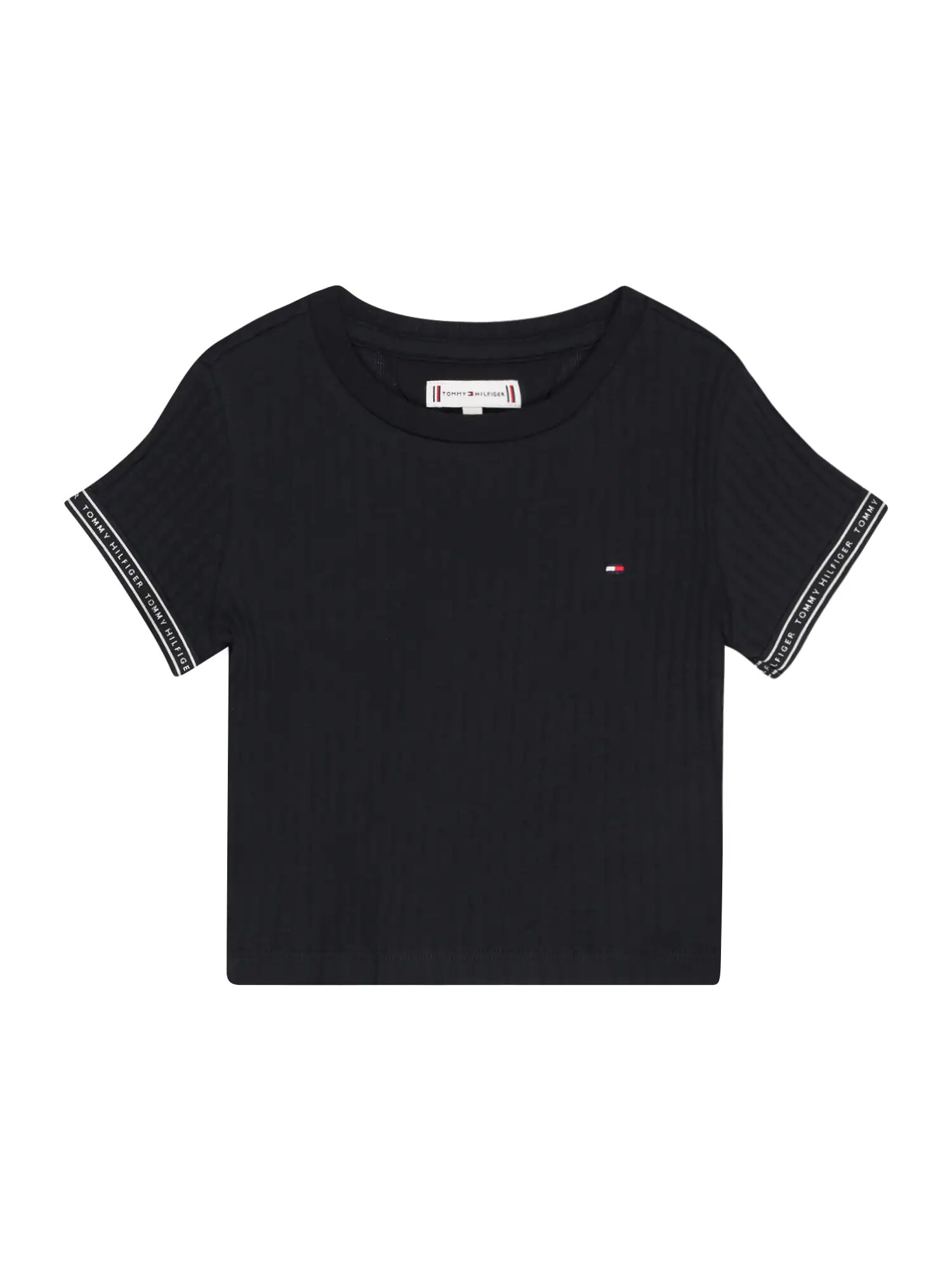 TOMMY HILFIGER Tricou albastru noapte / alb - Pled.ro