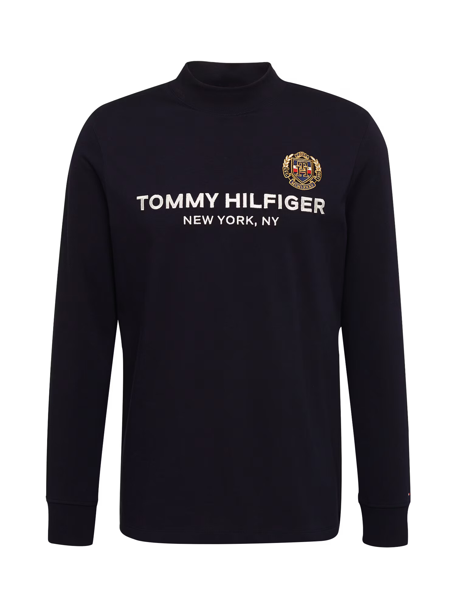 TOMMY HILFIGER Tricou albastru noapte / auriu / roșu / alb - Pled.ro