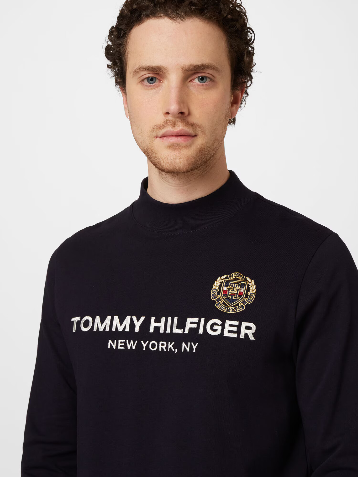 TOMMY HILFIGER Tricou albastru noapte / auriu / roșu / alb - Pled.ro