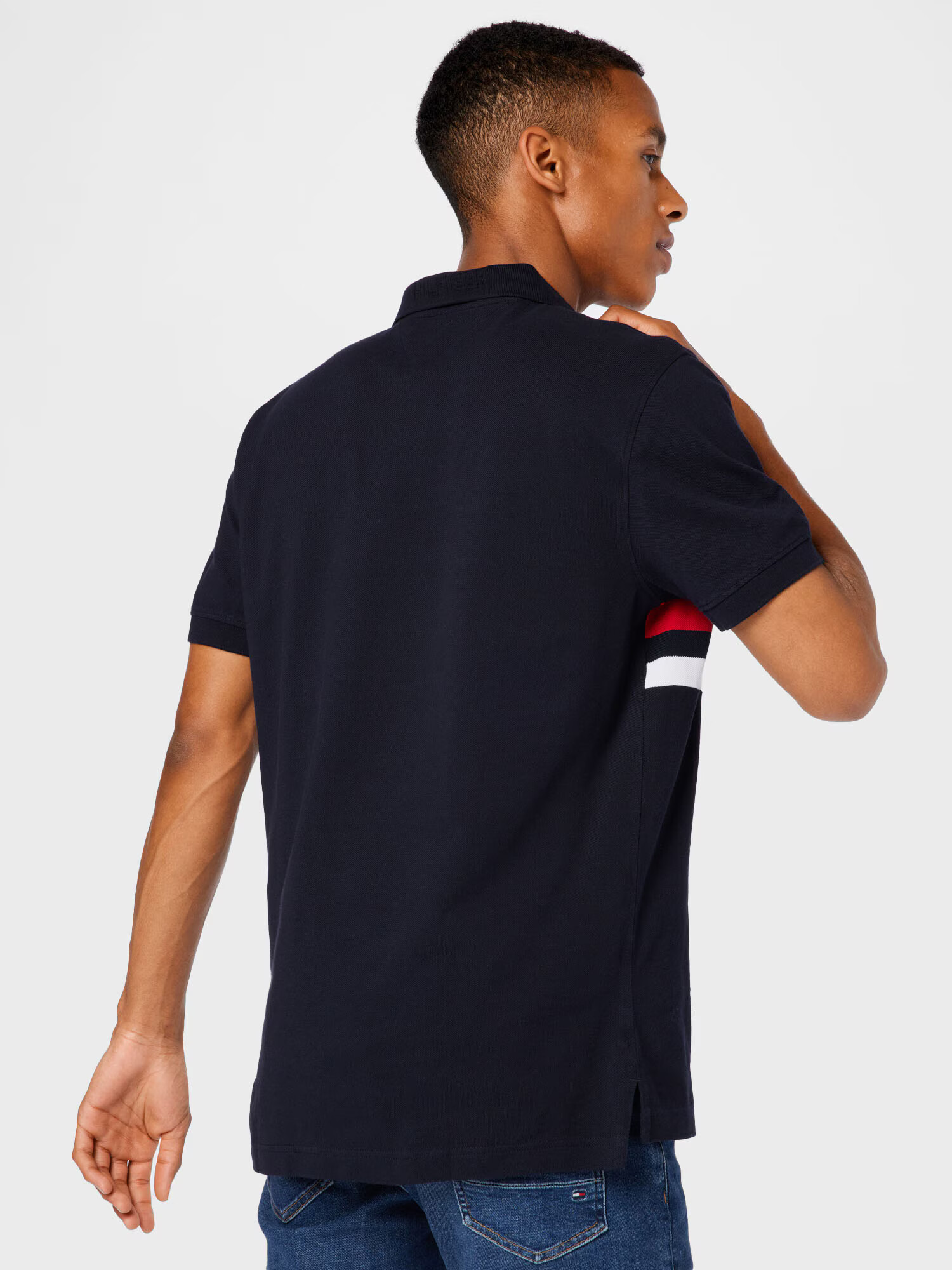 TOMMY HILFIGER Tricou albastru noapte / auriu / roșu / alb - Pled.ro