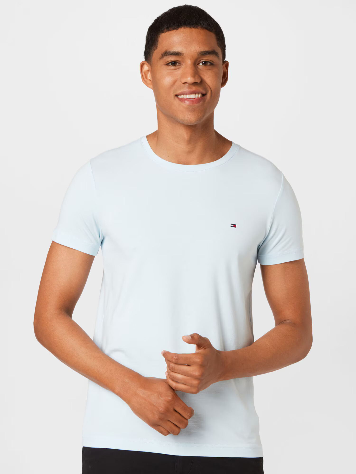 TOMMY HILFIGER Tricou albastru noapte / azur / roși aprins / alb - Pled.ro