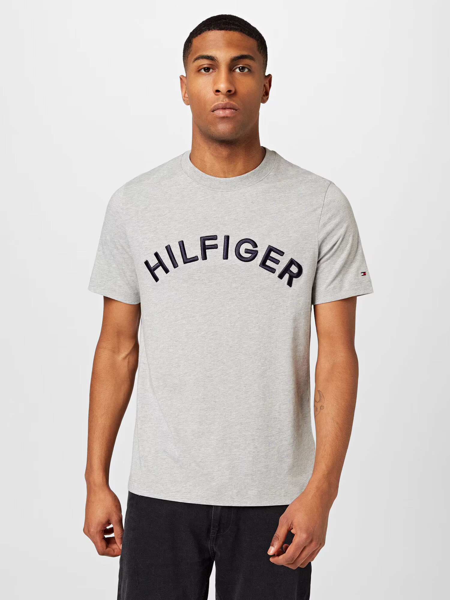 TOMMY HILFIGER Tricou albastru noapte / gri amestecat - Pled.ro