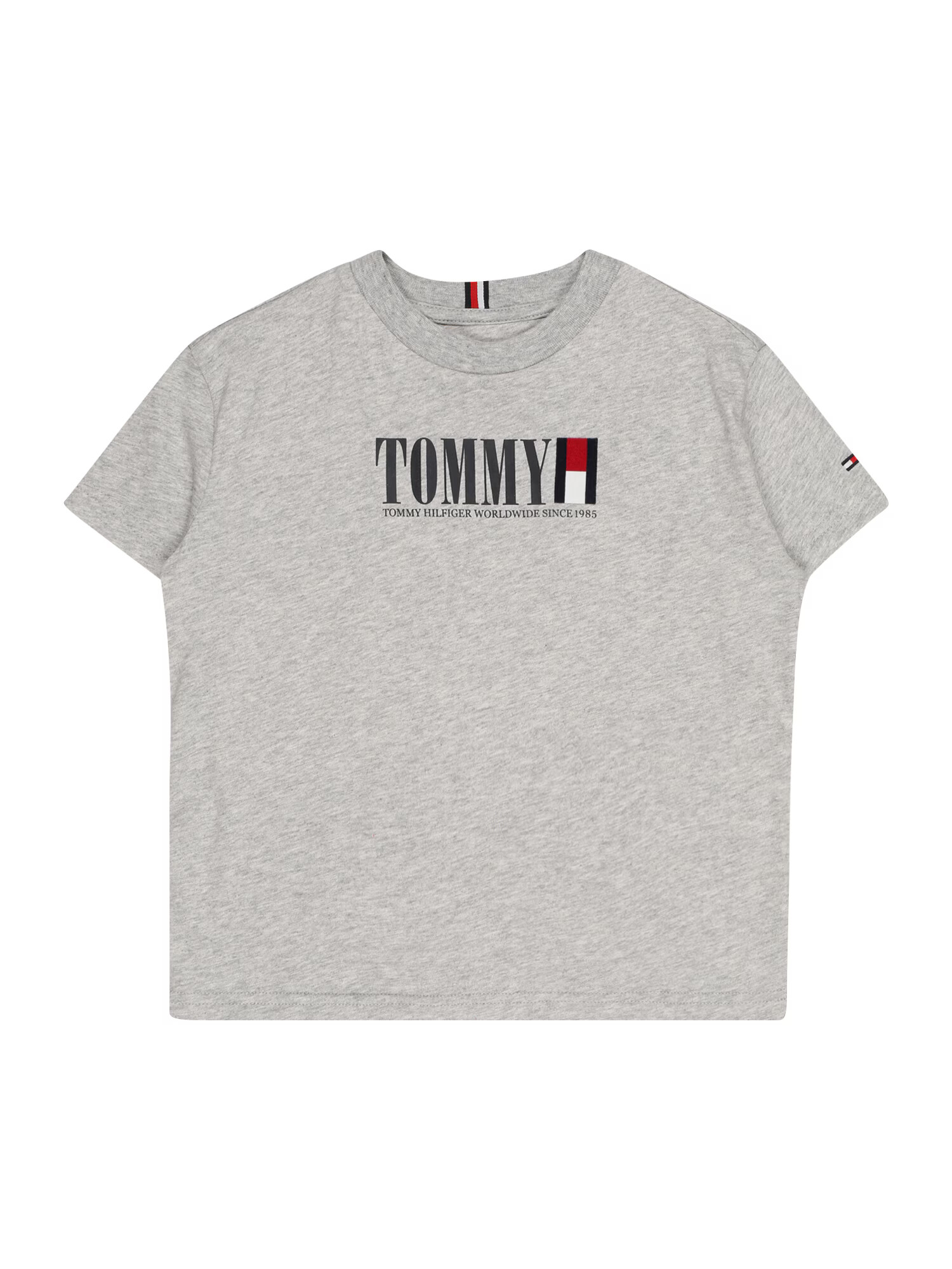 TOMMY HILFIGER Tricou albastru noapte / gri amestecat / roși aprins / alb - Pled.ro