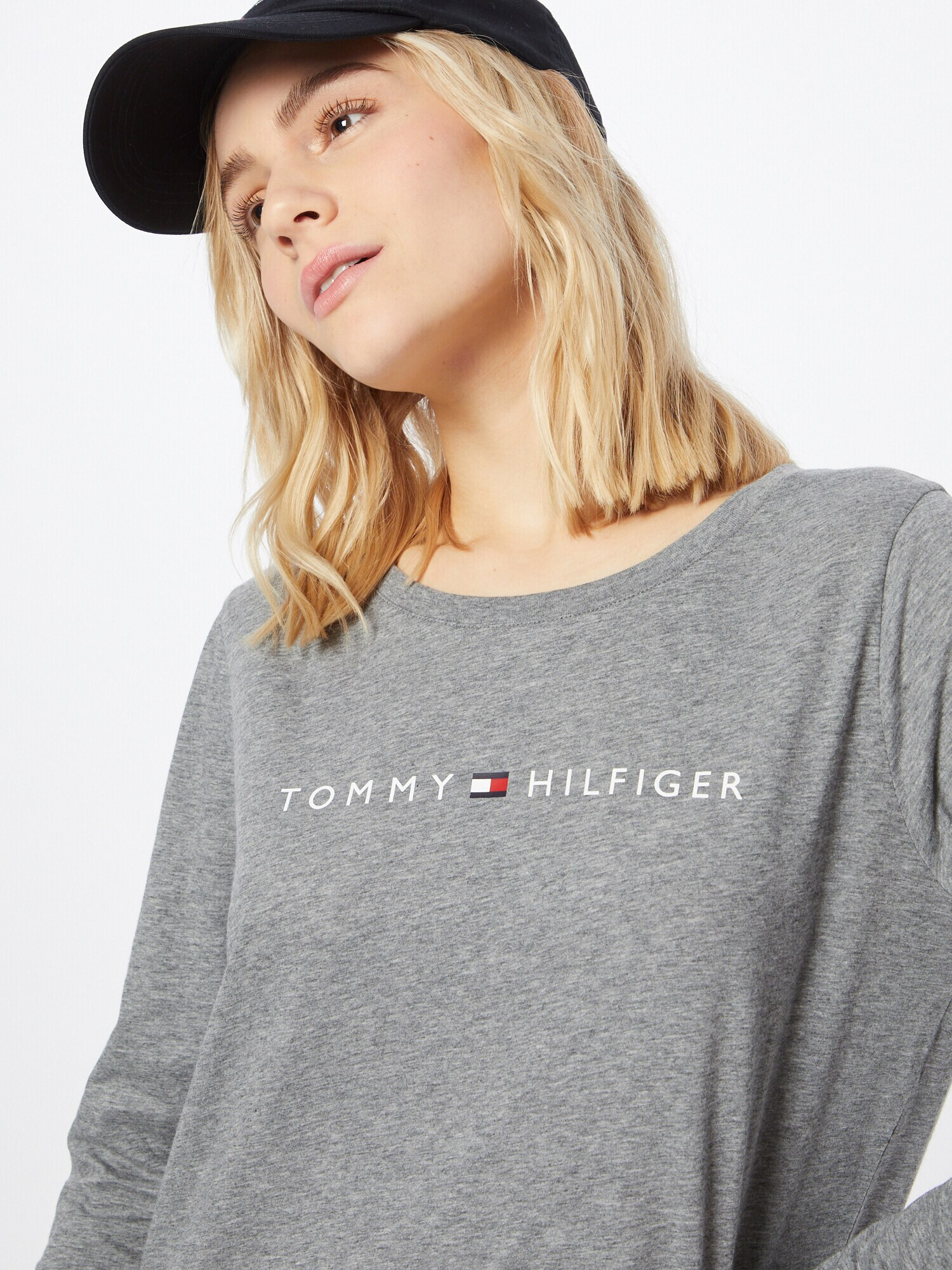 TOMMY HILFIGER Tricou albastru noapte / gri amestecat / roșu intens / alb - Pled.ro