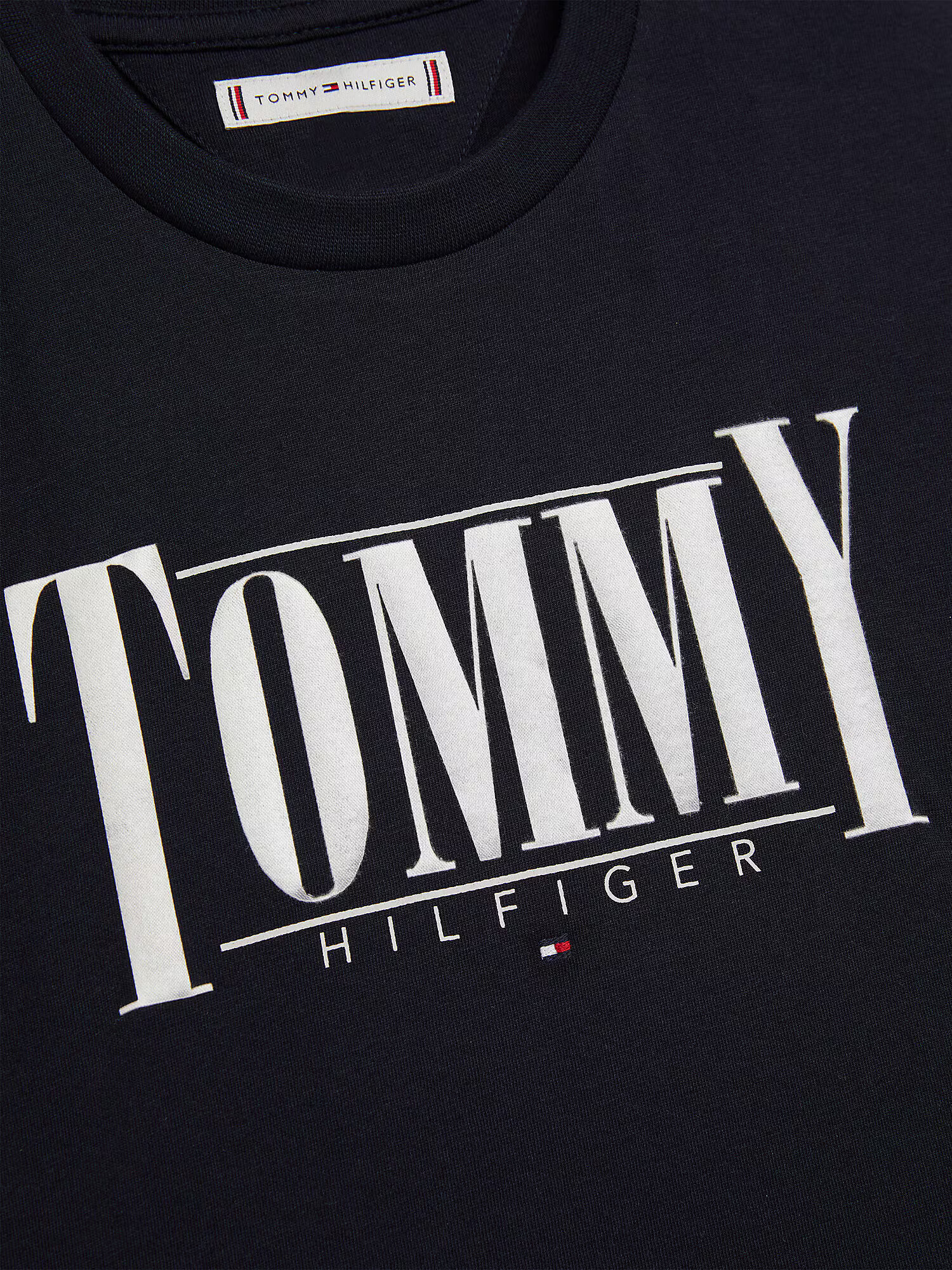 TOMMY HILFIGER Tricou albastru noapte / gri deschis - Pled.ro