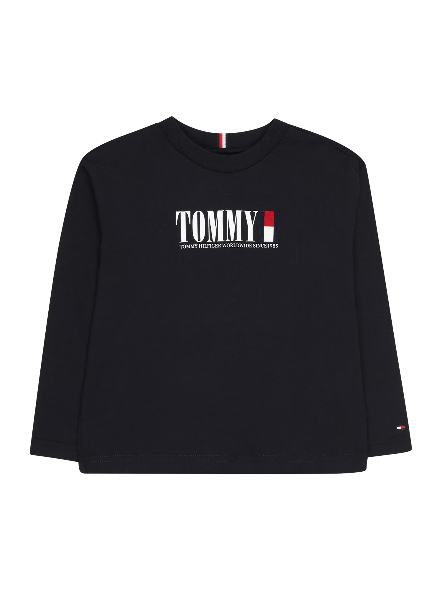 TOMMY HILFIGER Tricou albastru noapte / roși aprins / alb - Pled.ro