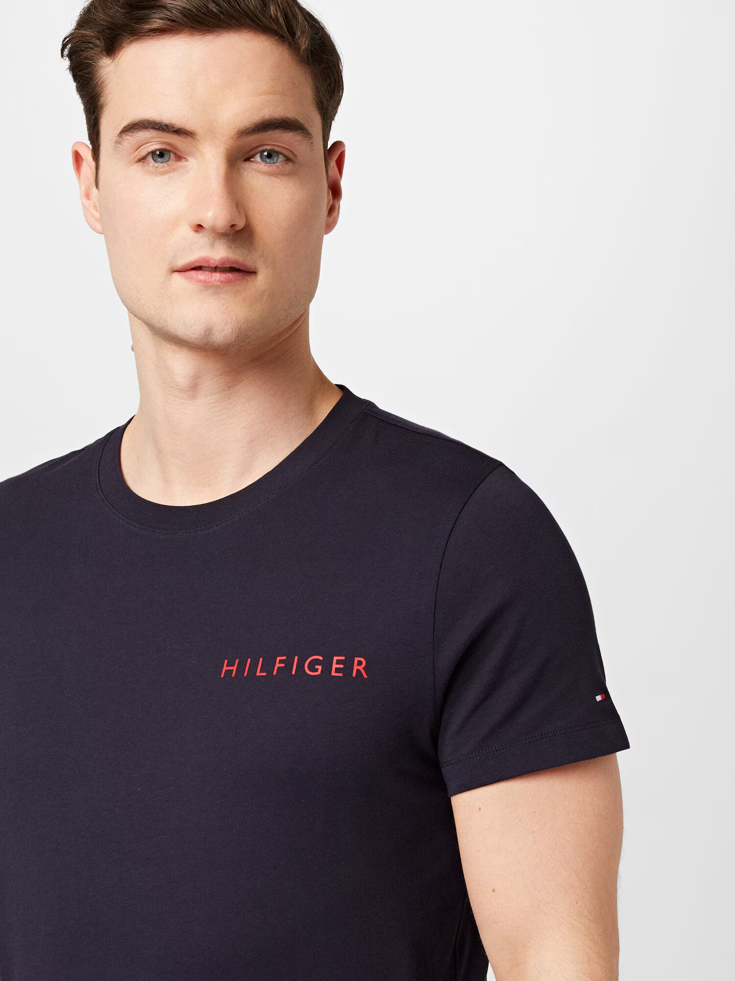 TOMMY HILFIGER Tricou albastru noapte / roșu - Pled.ro