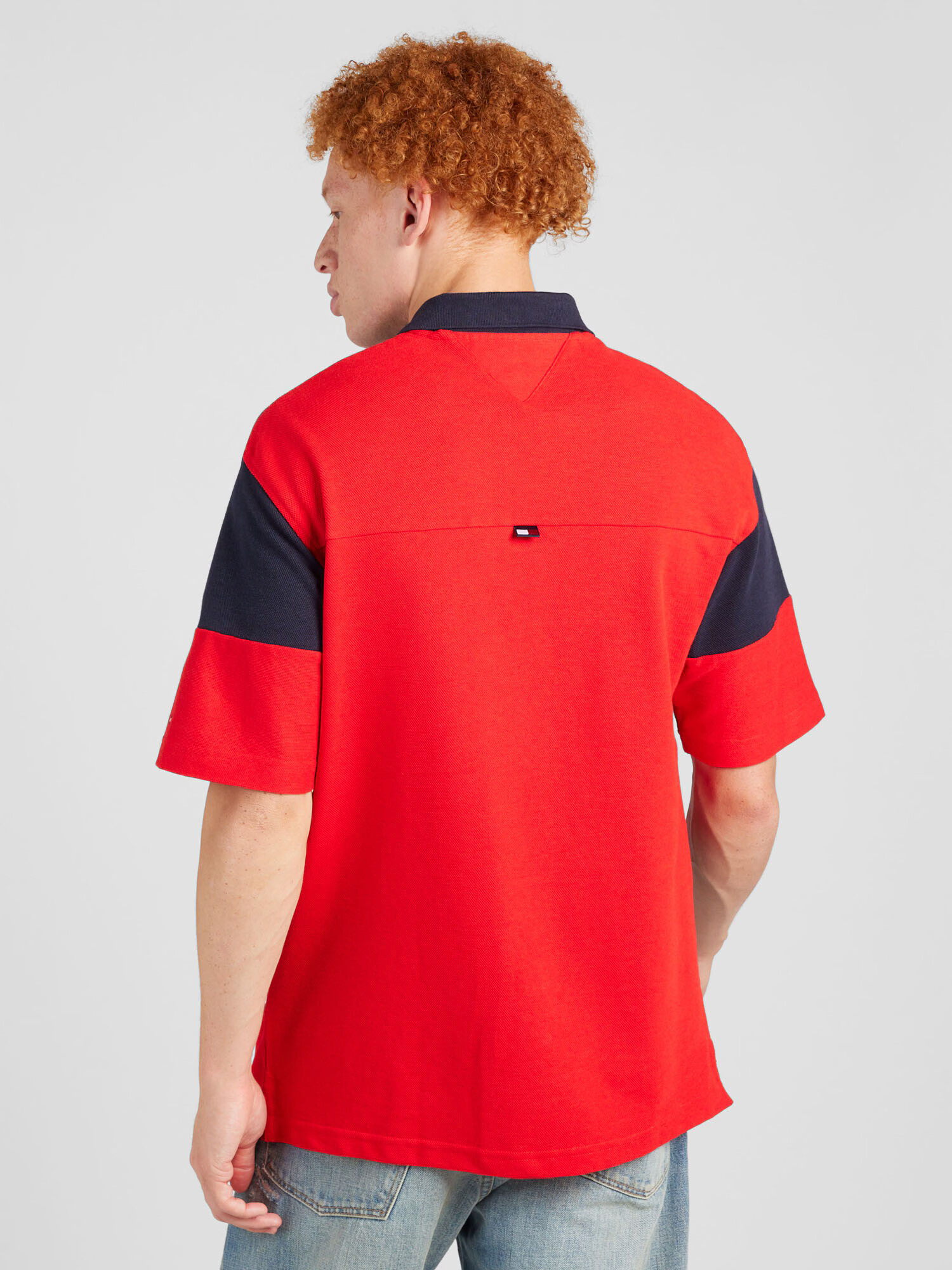 TOMMY HILFIGER Tricou albastru noapte / roșu - Pled.ro