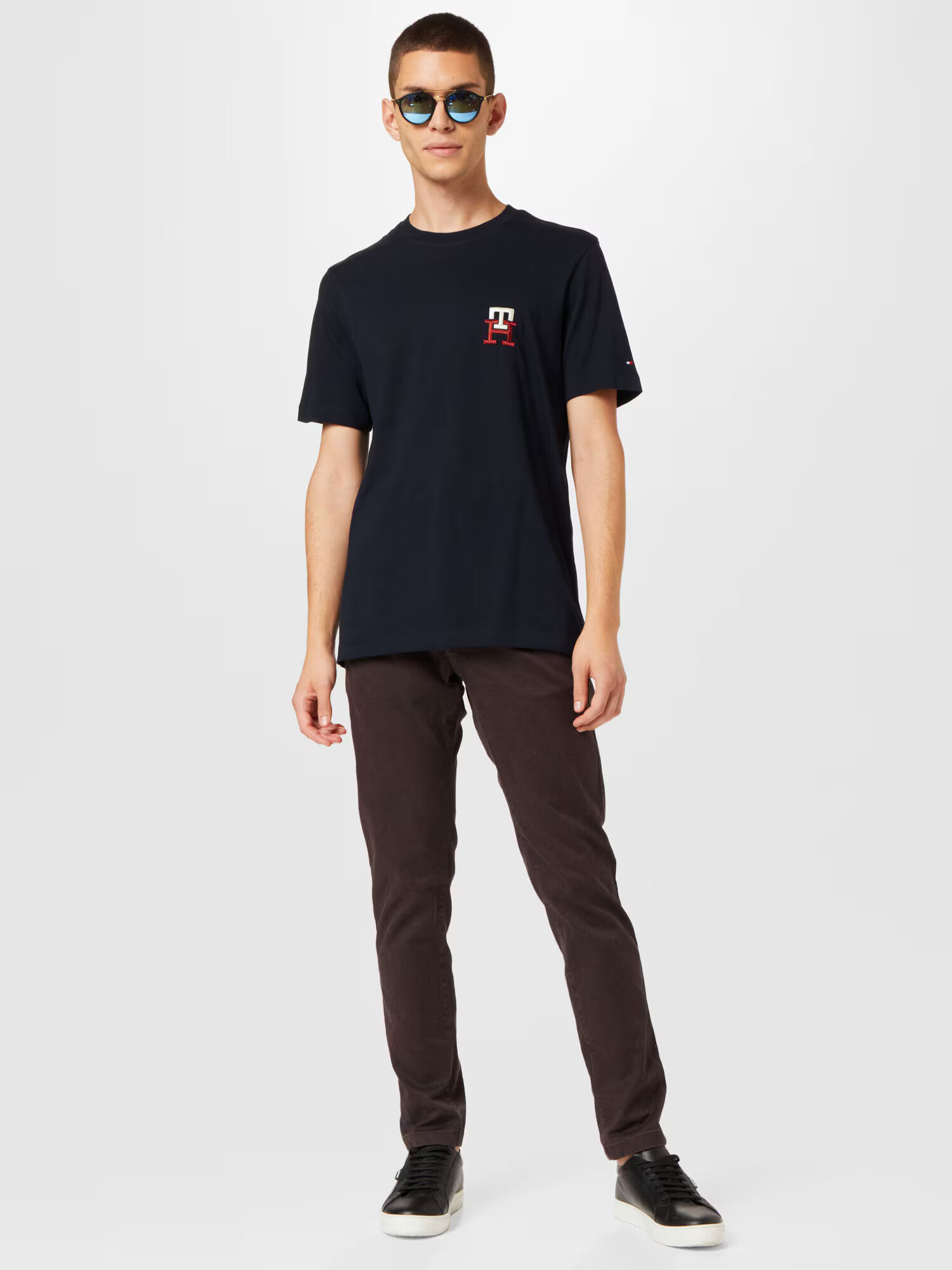 TOMMY HILFIGER Tricou albastru noapte / roșu / alb - Pled.ro