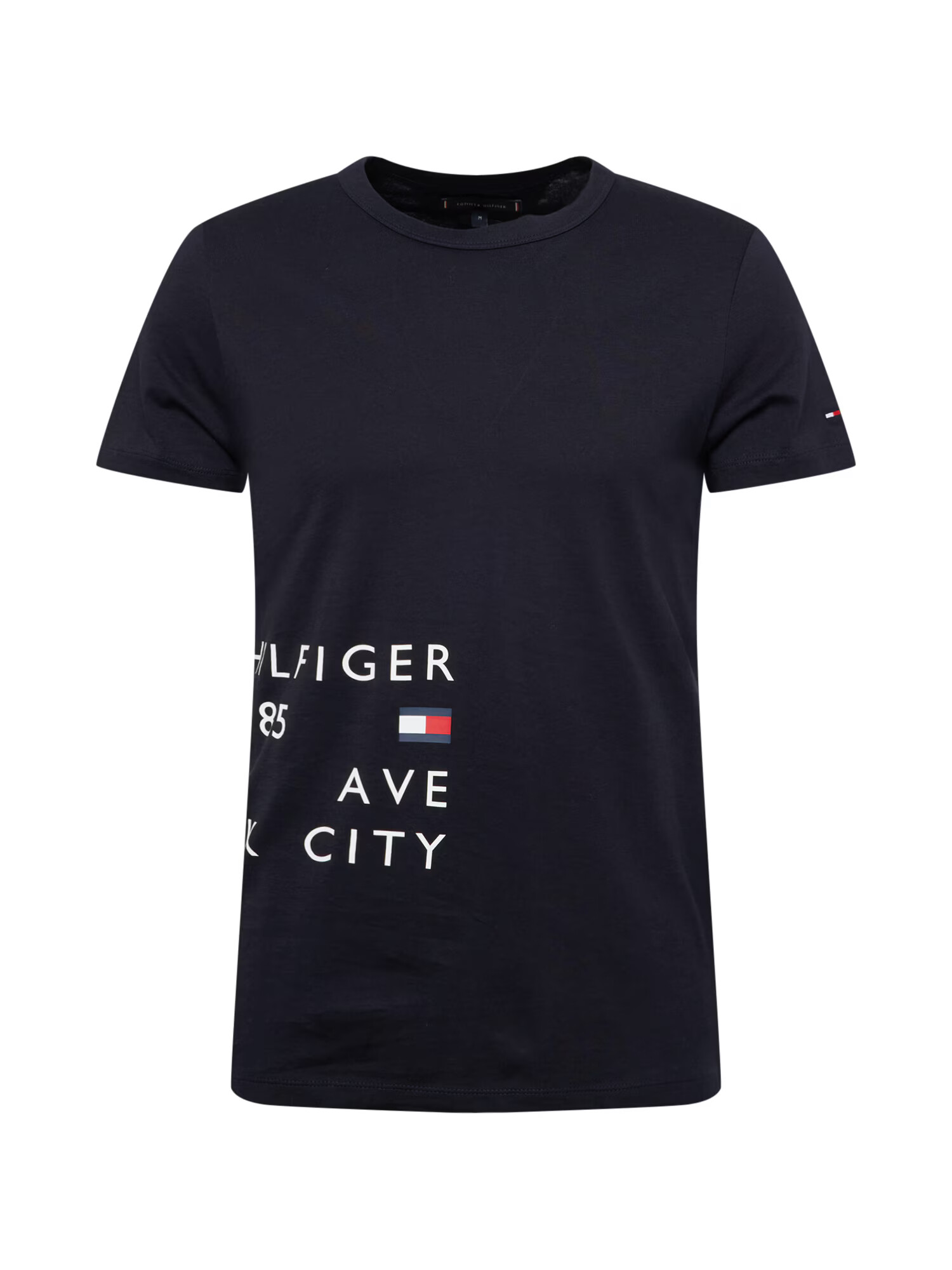 TOMMY HILFIGER Tricou 'Off Placement' albastru noapte / roșu / alb - Pled.ro