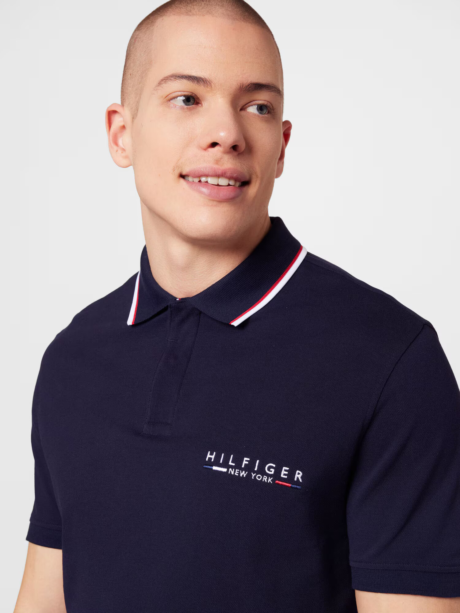 TOMMY HILFIGER Tricou albastru noapte / roșu / alb - Pled.ro