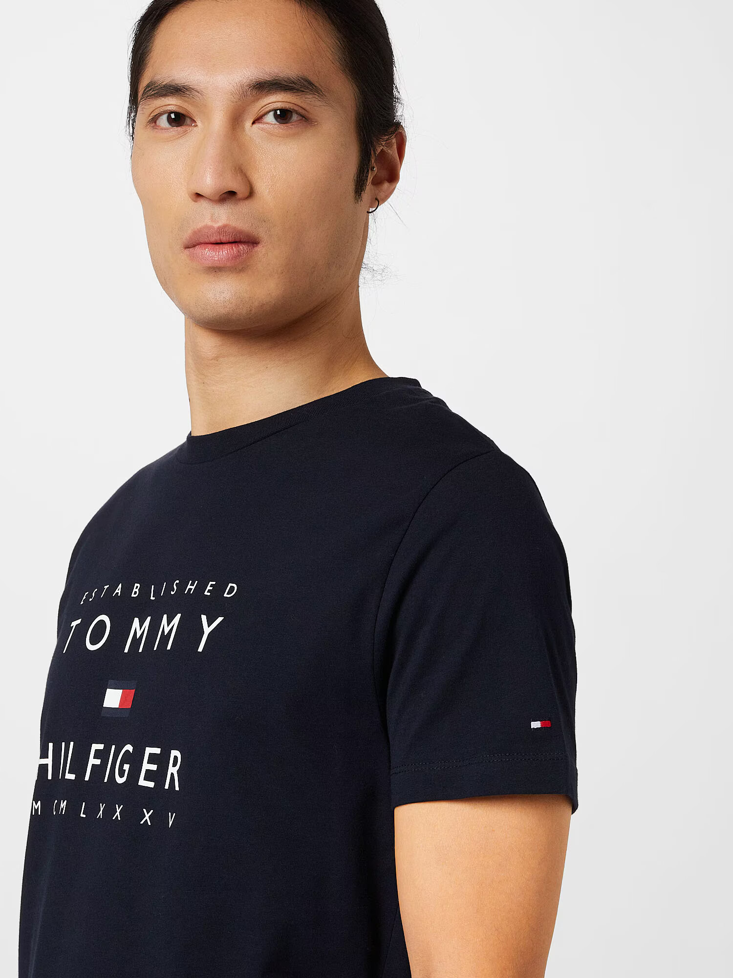 TOMMY HILFIGER Tricou albastru noapte / roșu / alb - Pled.ro