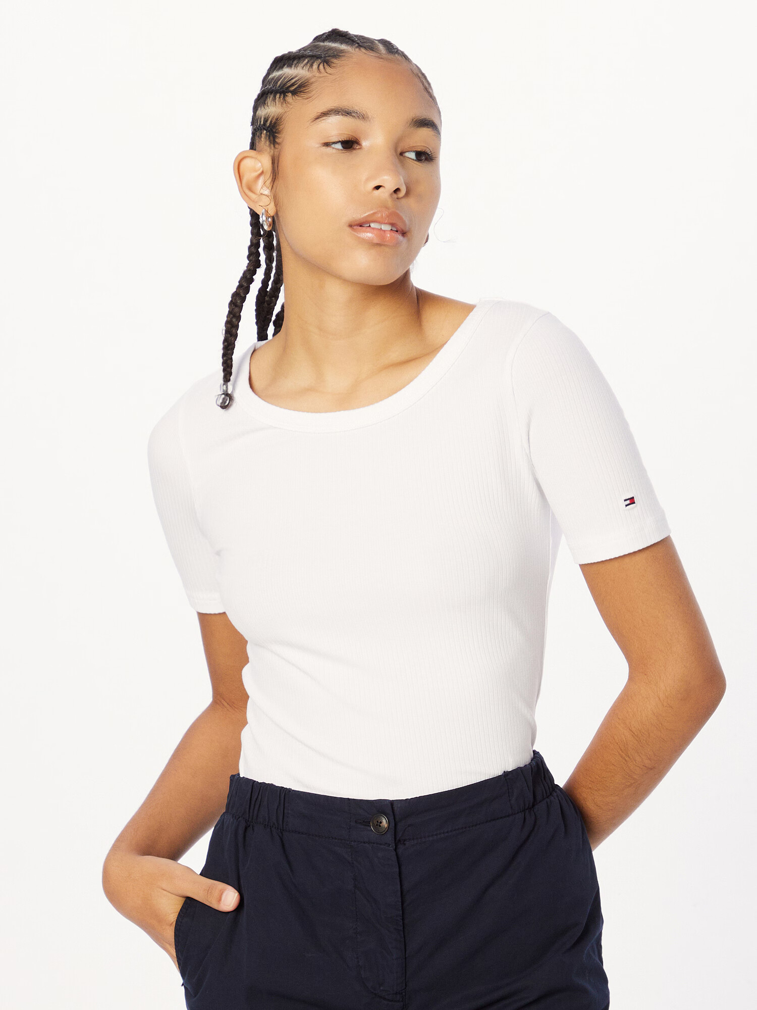 TOMMY HILFIGER Tricou albastru noapte / roșu / alb - Pled.ro