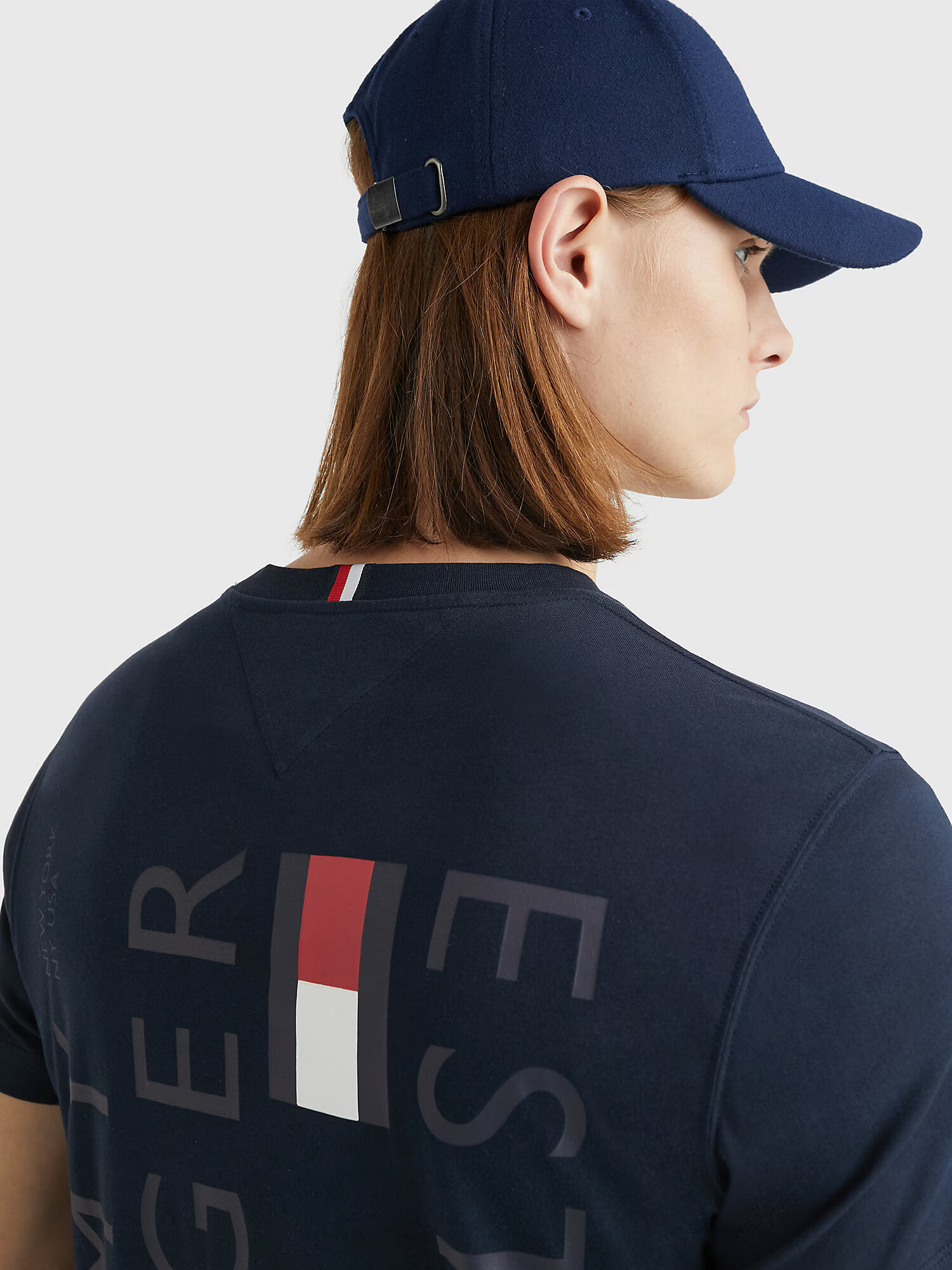 TOMMY HILFIGER Tricou albastru noapte / roșu / alb - Pled.ro