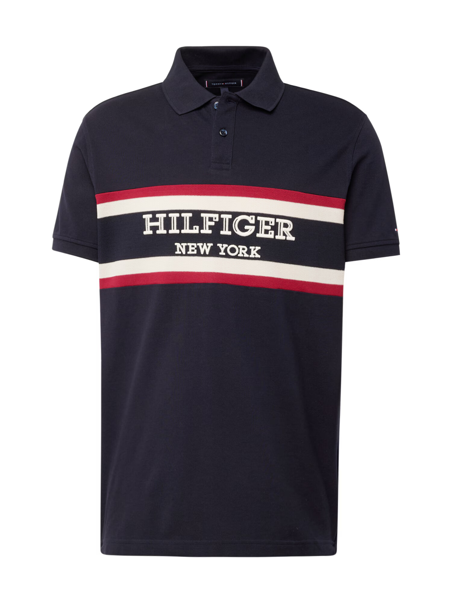 TOMMY HILFIGER Tricou albastru noapte / roșu / alb - Pled.ro