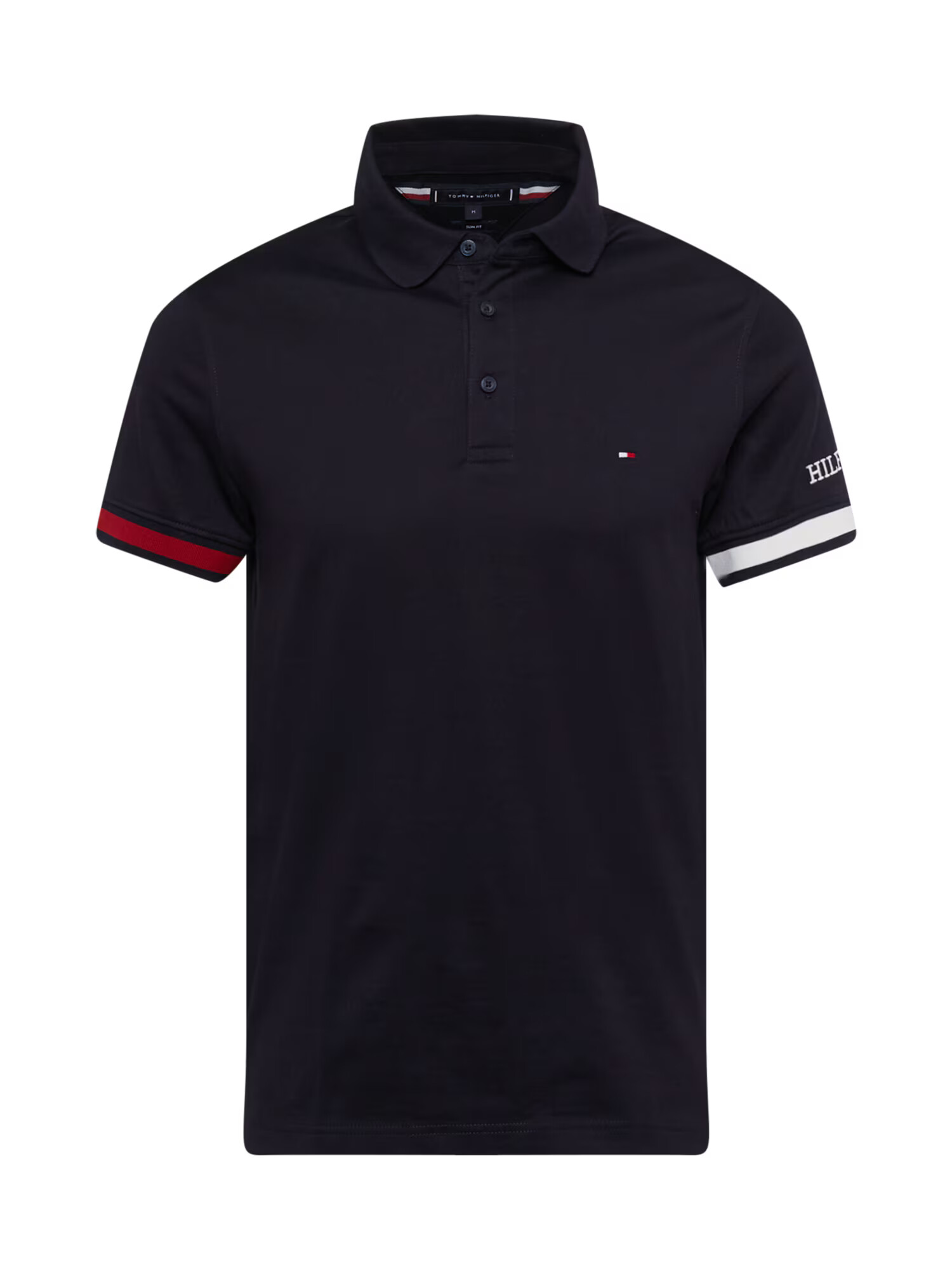 TOMMY HILFIGER Tricou albastru noapte / roșu cireș / alb - Pled.ro