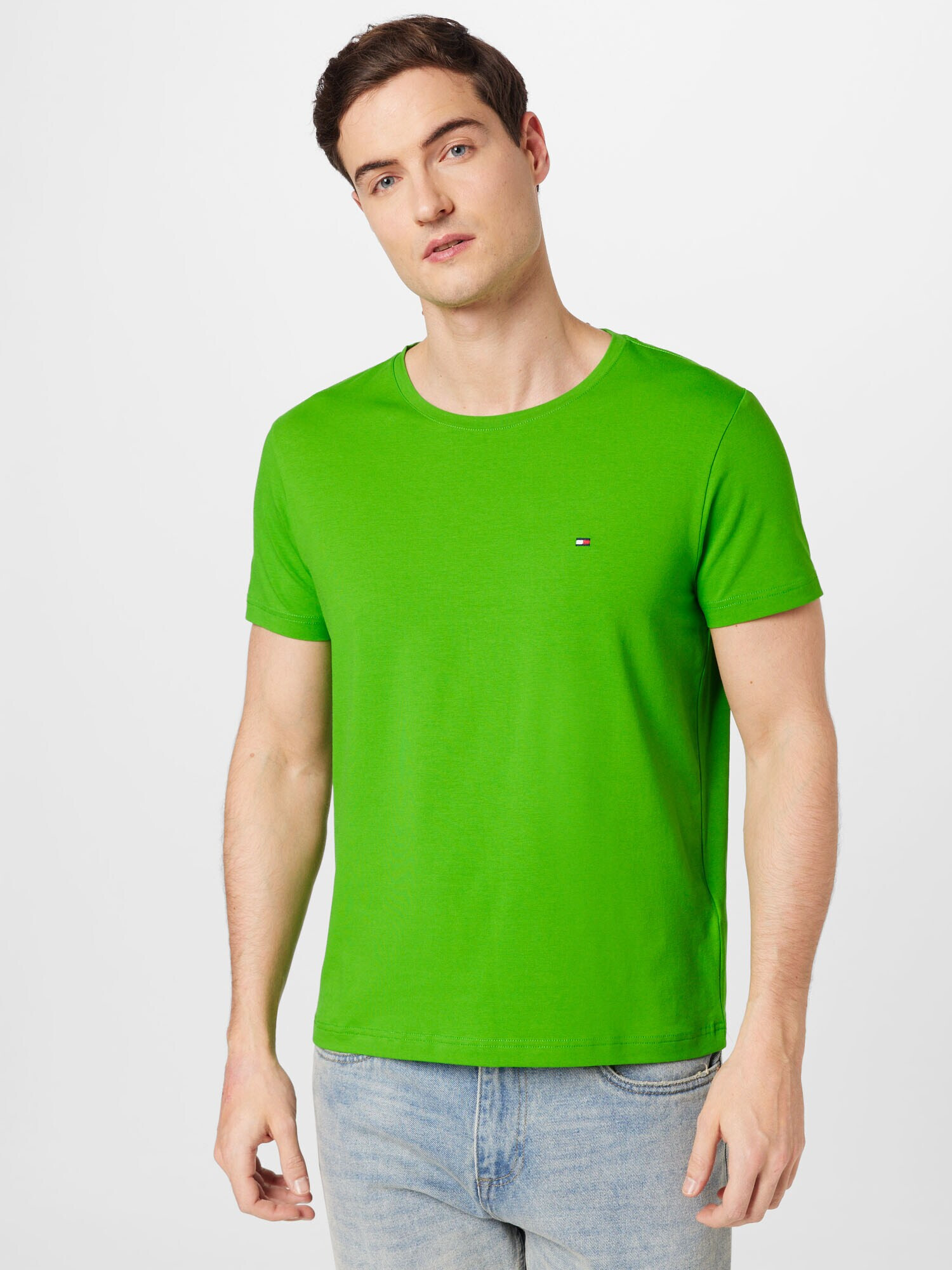 TOMMY HILFIGER Tricou albastru noapte / verde limetă / roșu / alb - Pled.ro