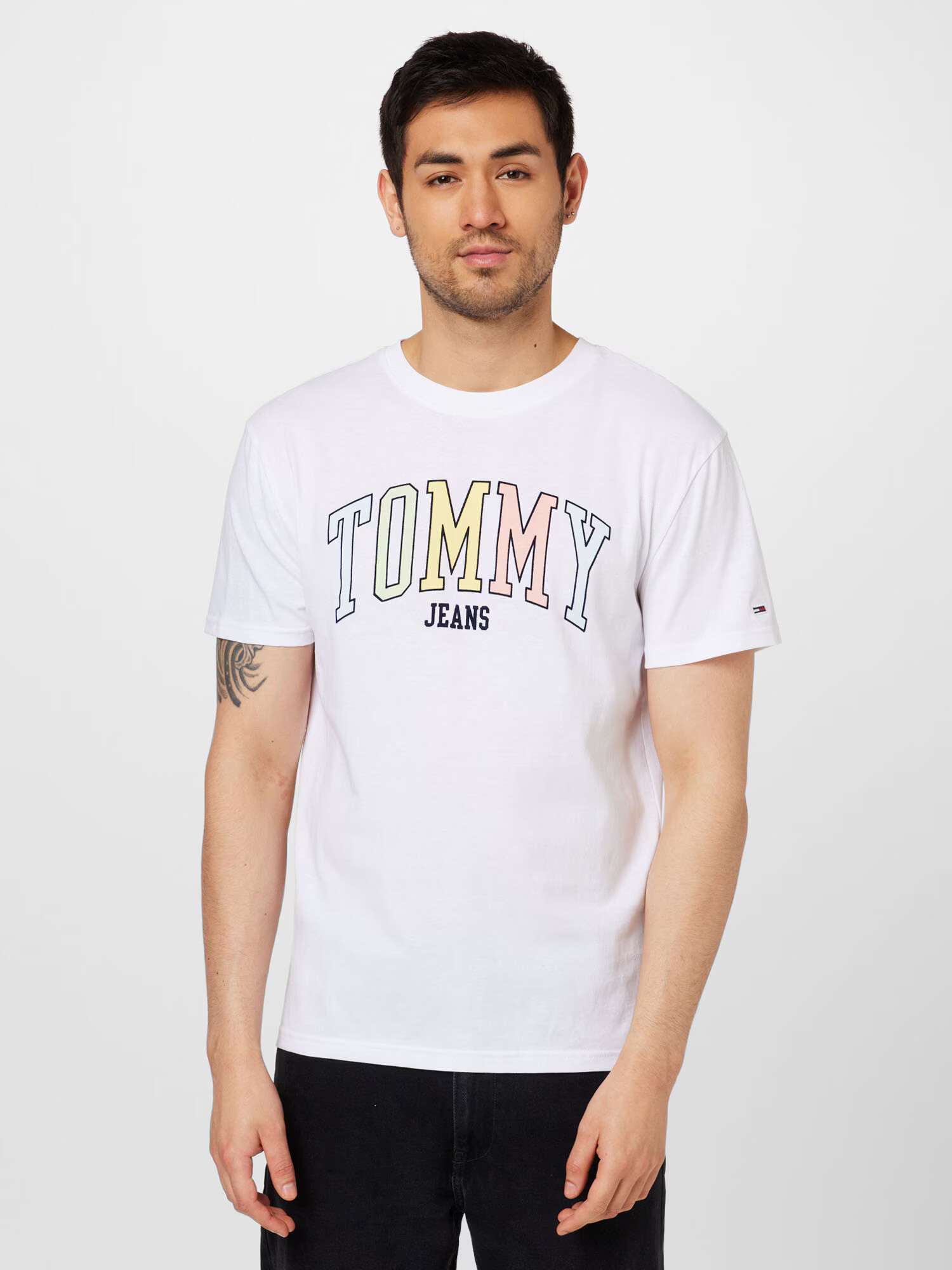 TOMMY HILFIGER Tricou albastru pastel / galben deschis / negru / alb - Pled.ro