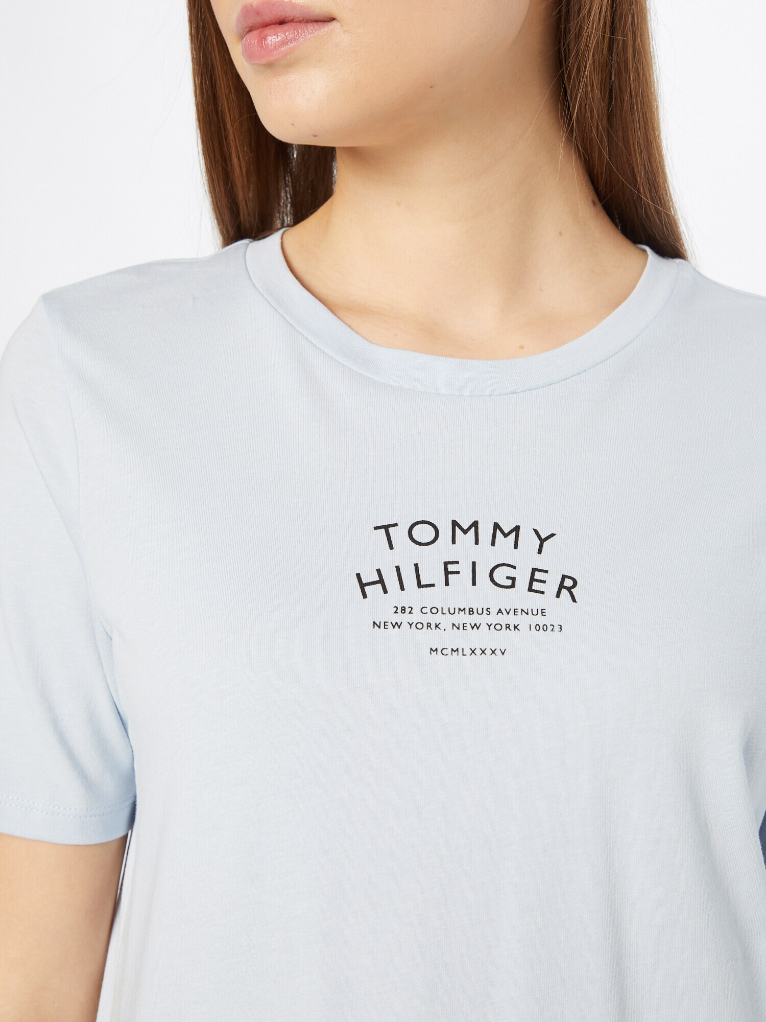 TOMMY HILFIGER Tricou albastru pastel / negru - Pled.ro