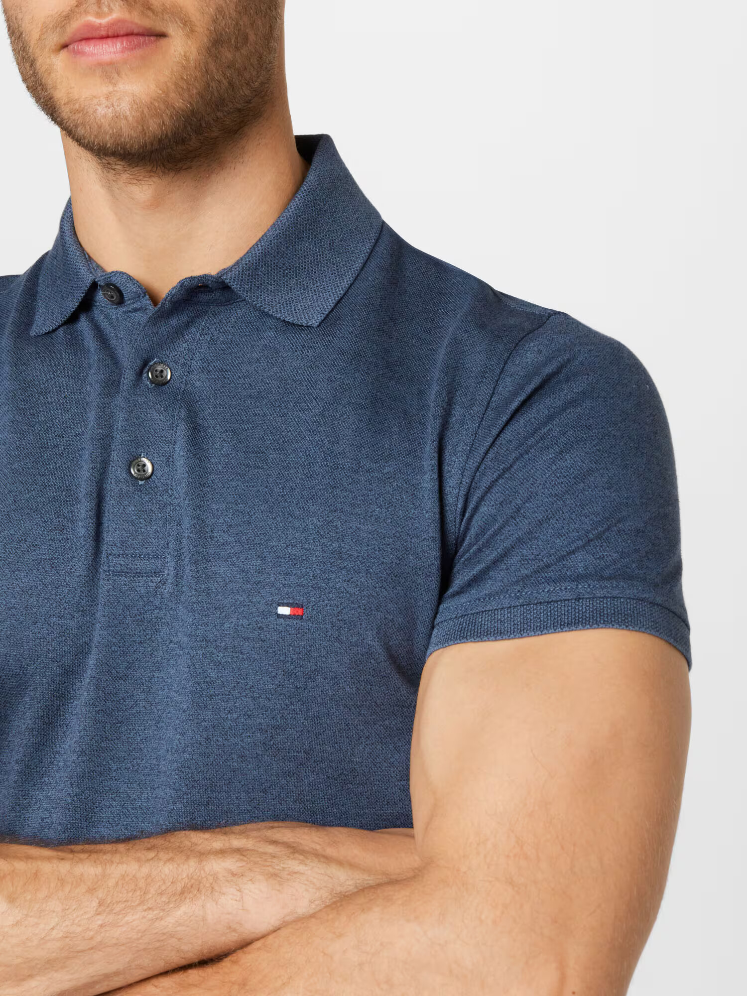 TOMMY HILFIGER Tricou albastru porumbel - Pled.ro