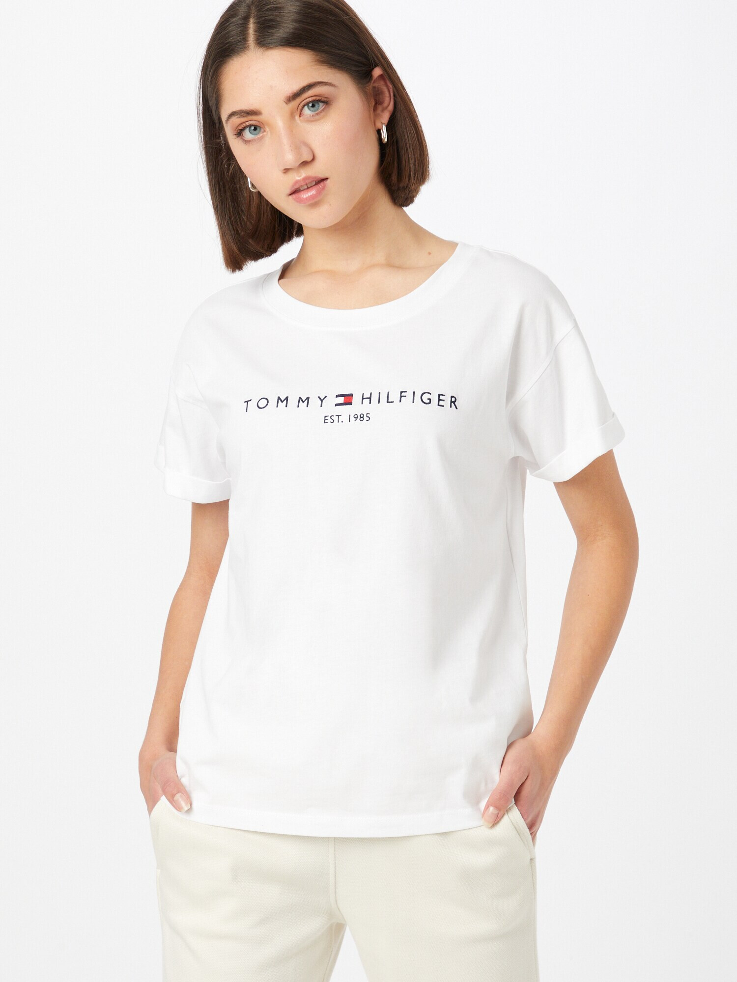 TOMMY HILFIGER Tricou albastru / roșu / alb - Pled.ro