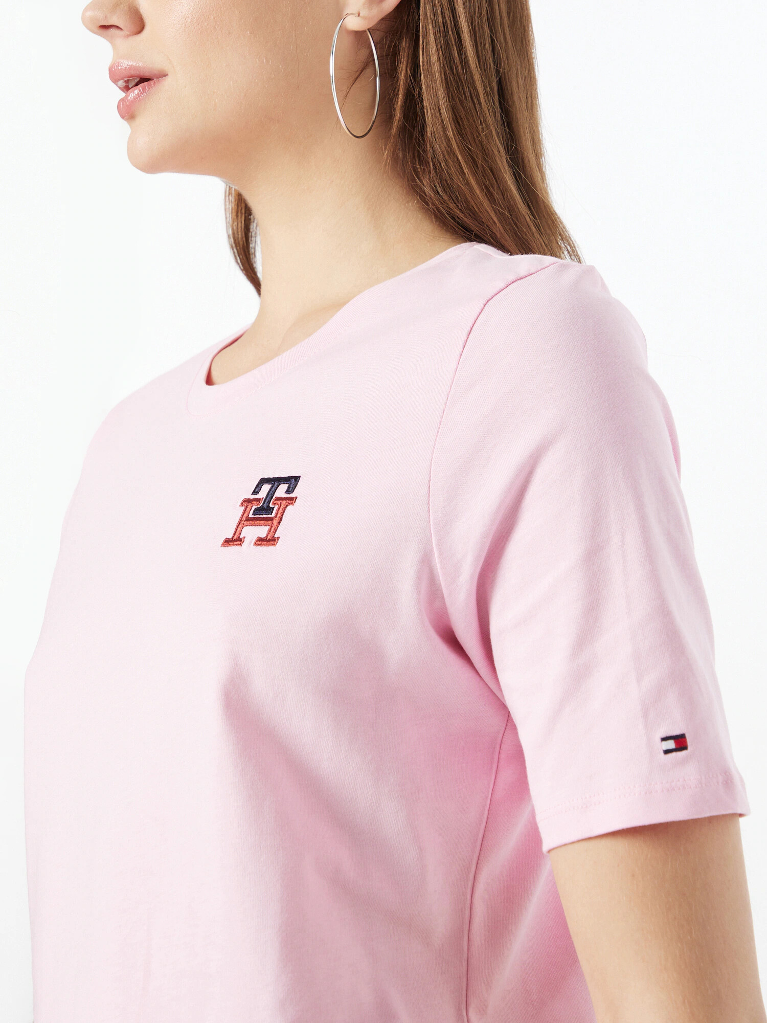 TOMMY HILFIGER Tricou albastru / roz / roșu / alb - Pled.ro