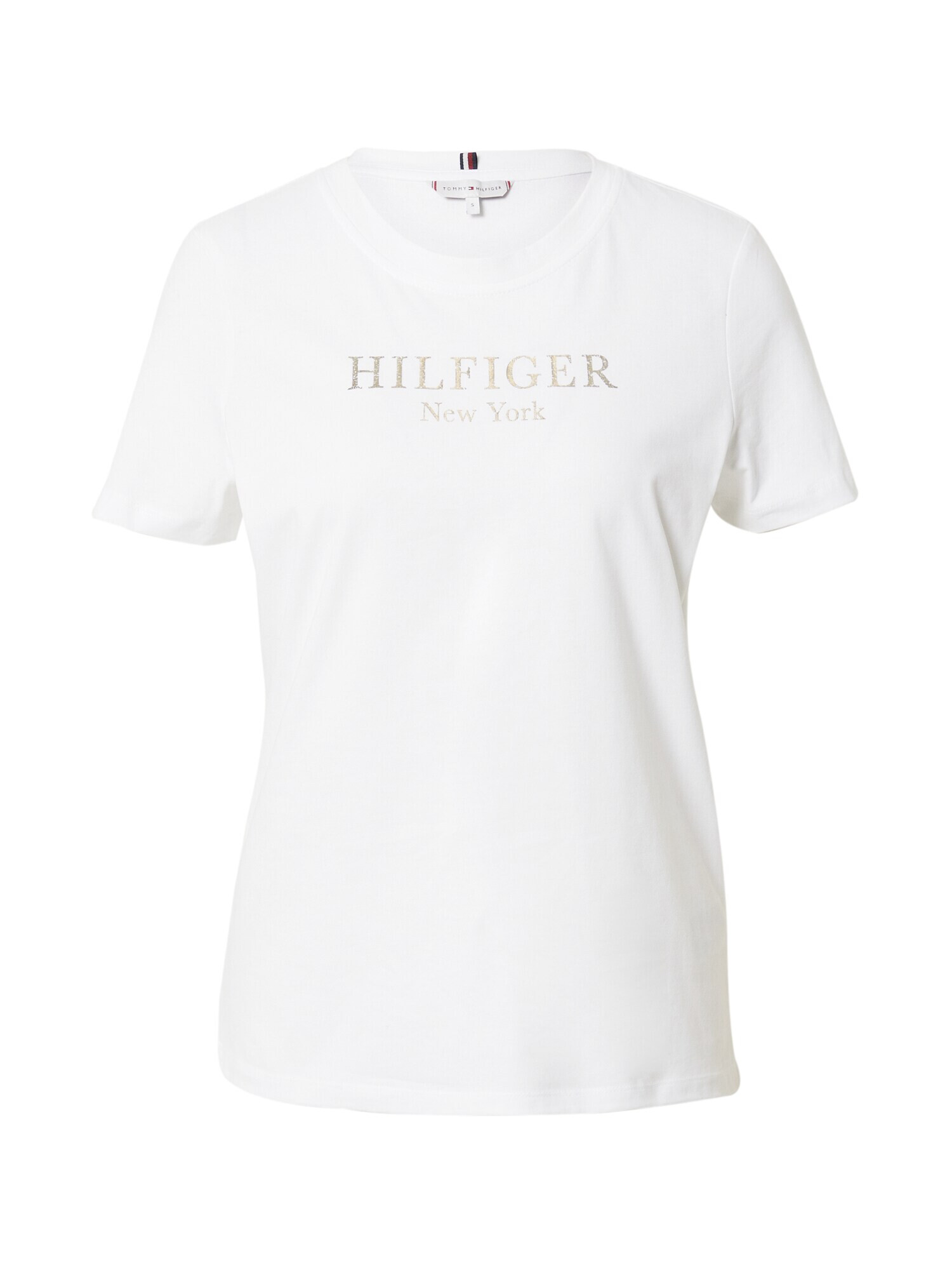 TOMMY HILFIGER Tricou auriu / alb - Pled.ro