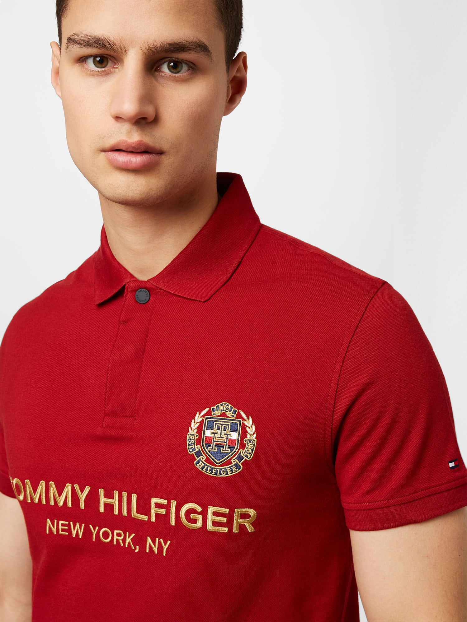 TOMMY HILFIGER Tricou auriu / roșu - Pled.ro