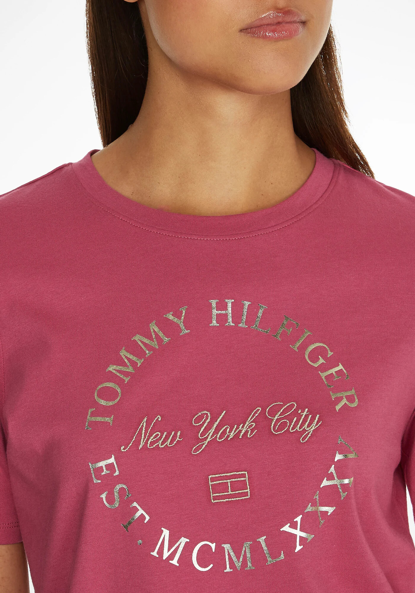 TOMMY HILFIGER Tricou auriu / roz - Pled.ro