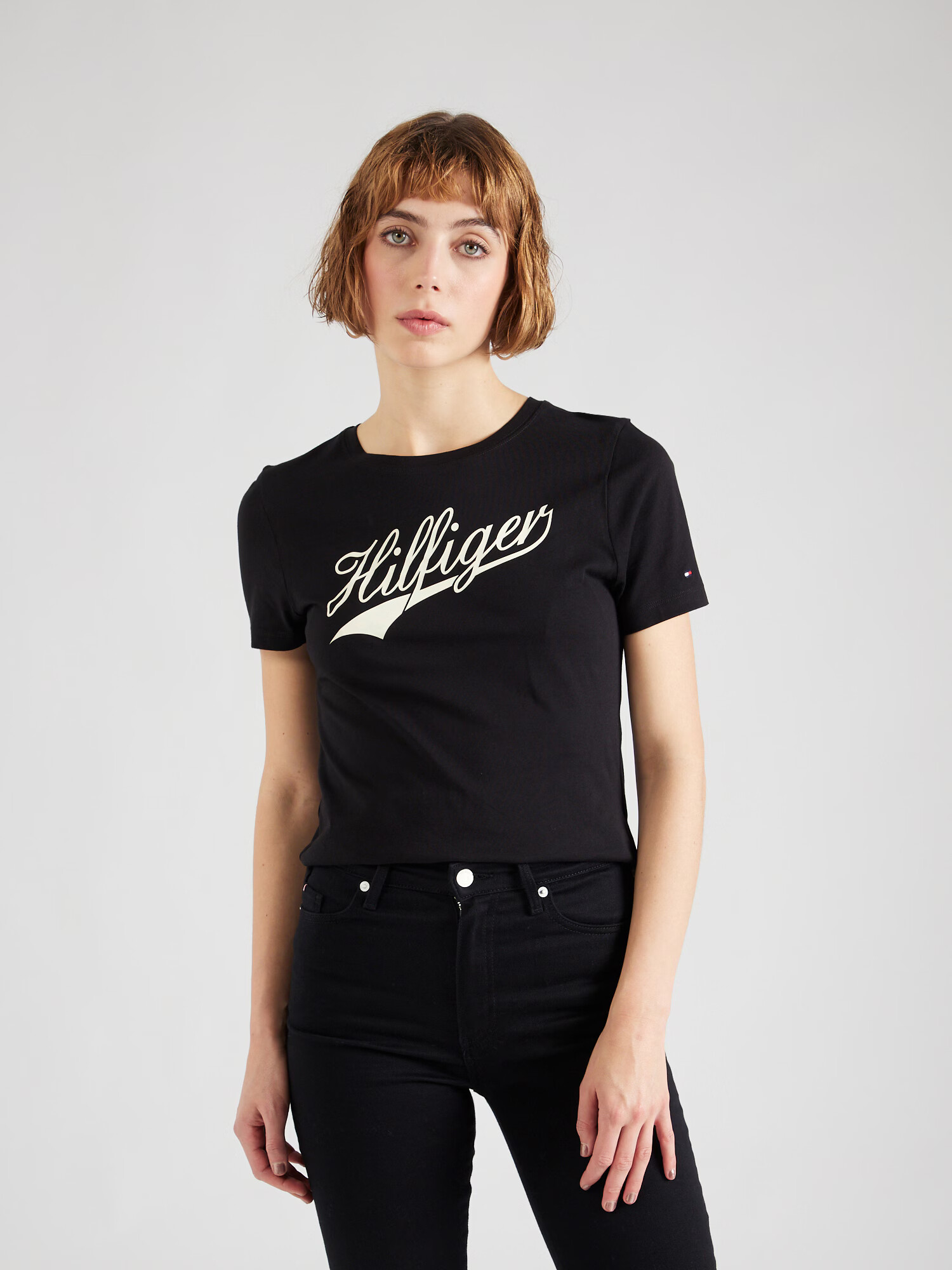 TOMMY HILFIGER Tricou bej deschis / negru - Pled.ro