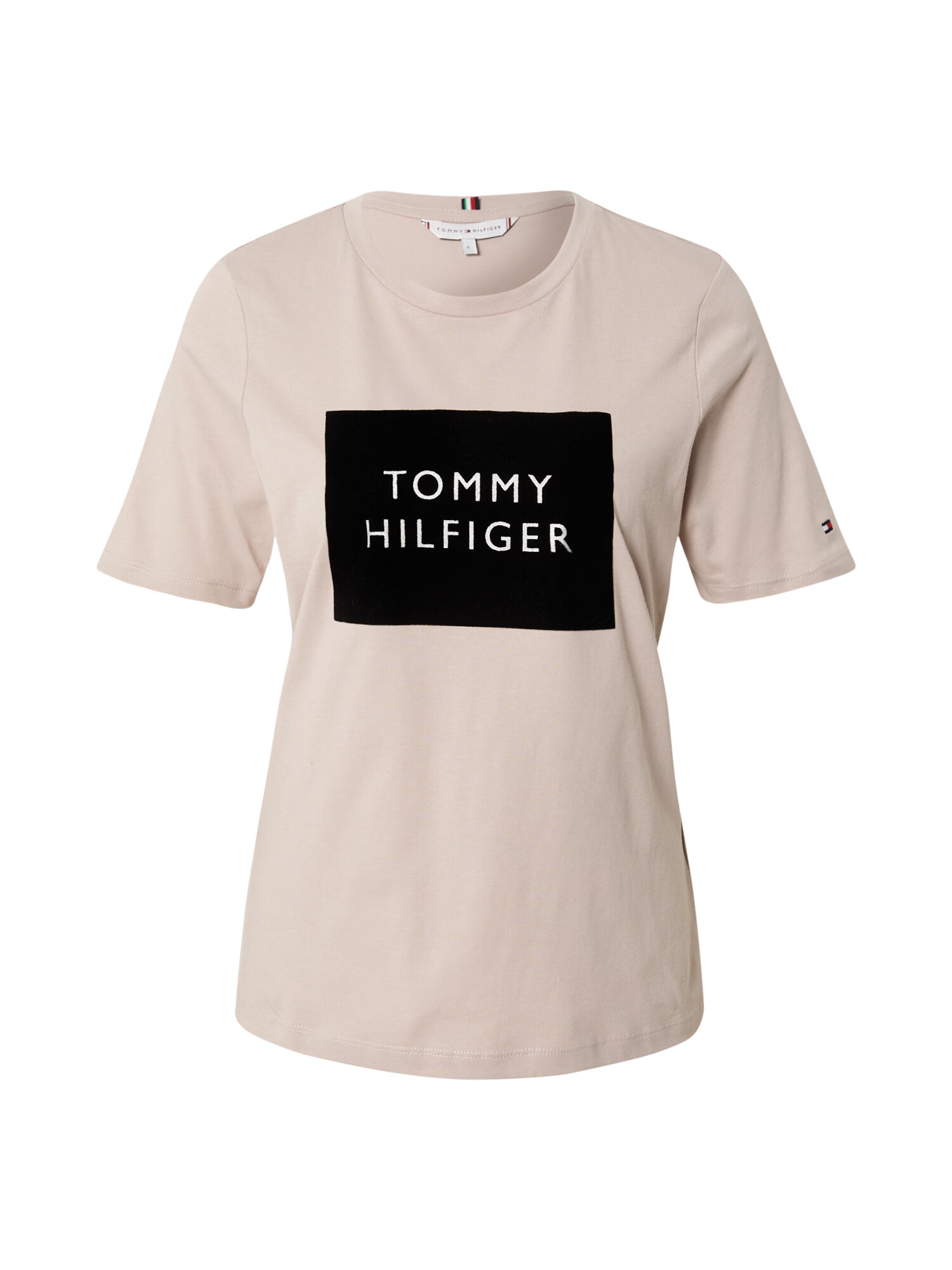 TOMMY HILFIGER Tricou bej / negru - Pled.ro