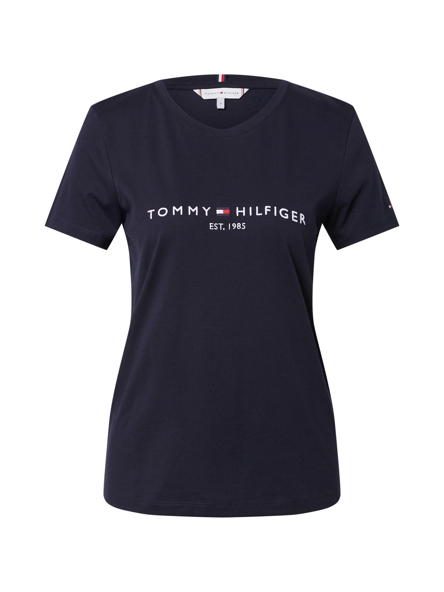 TOMMY HILFIGER Tricou bleumarin / alb - Pled.ro