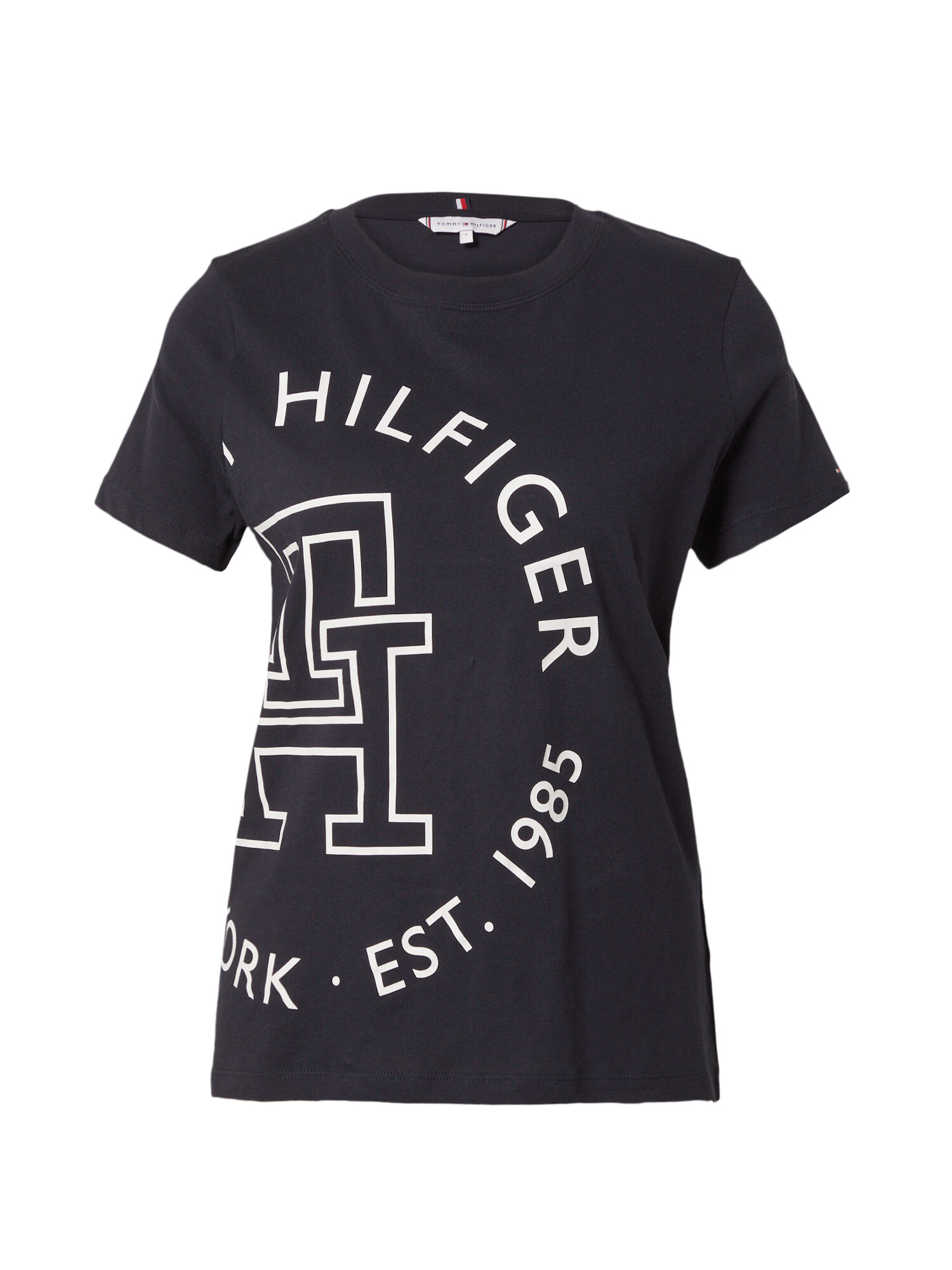 TOMMY HILFIGER Tricou bleumarin / alb - Pled.ro