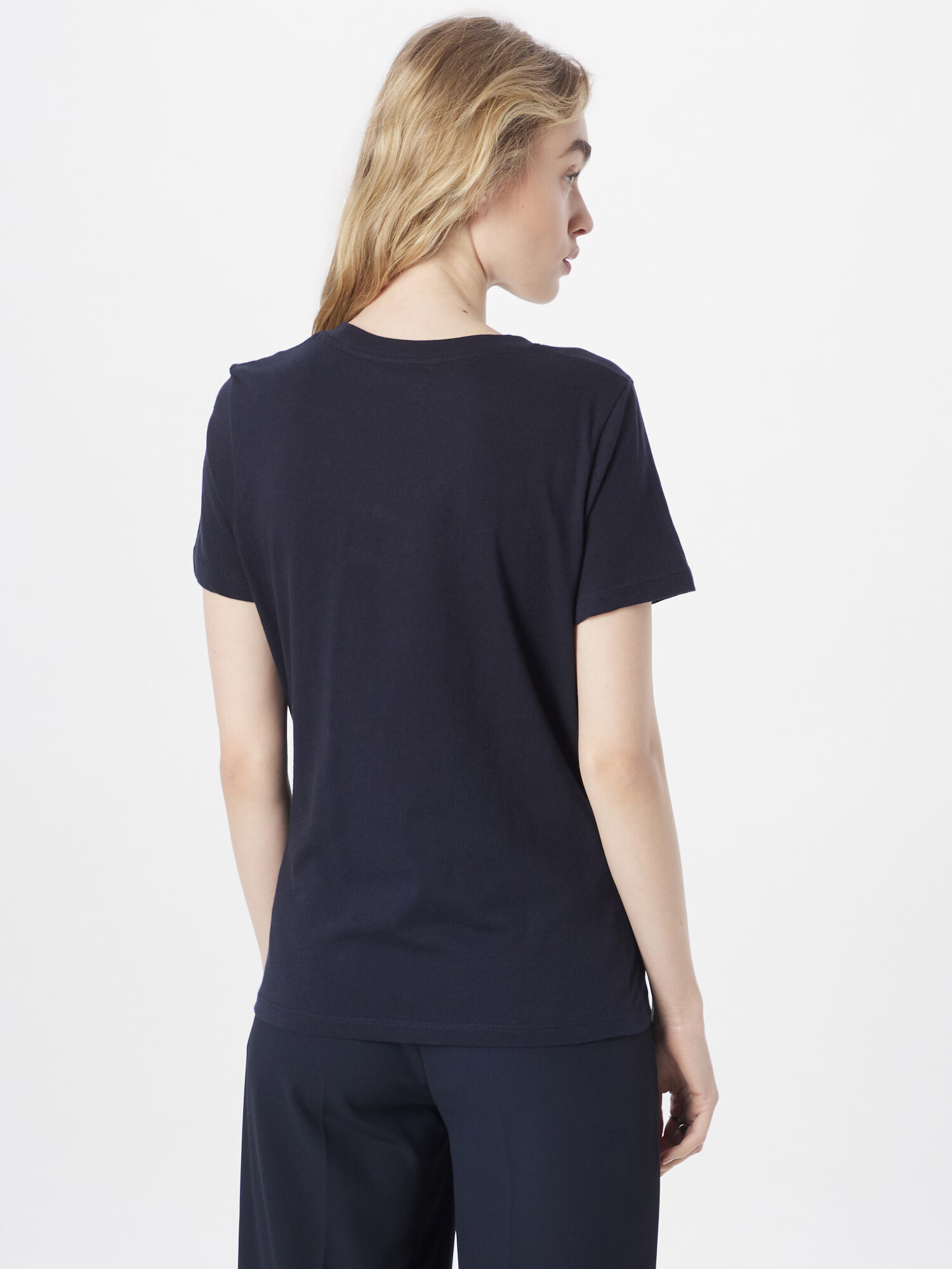 TOMMY HILFIGER Tricou bleumarin / alb - Pled.ro