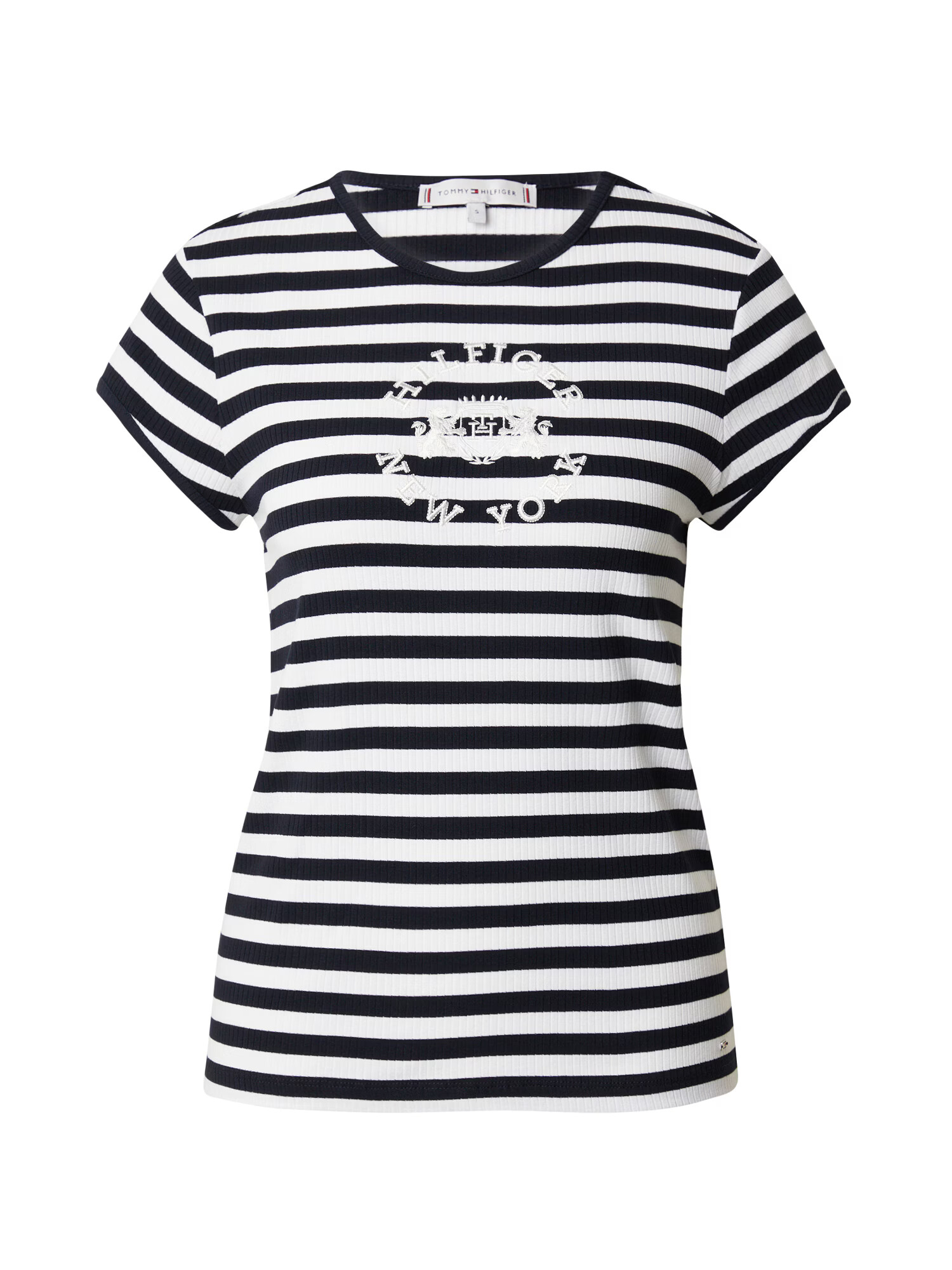 TOMMY HILFIGER Tricou bleumarin / alb - Pled.ro