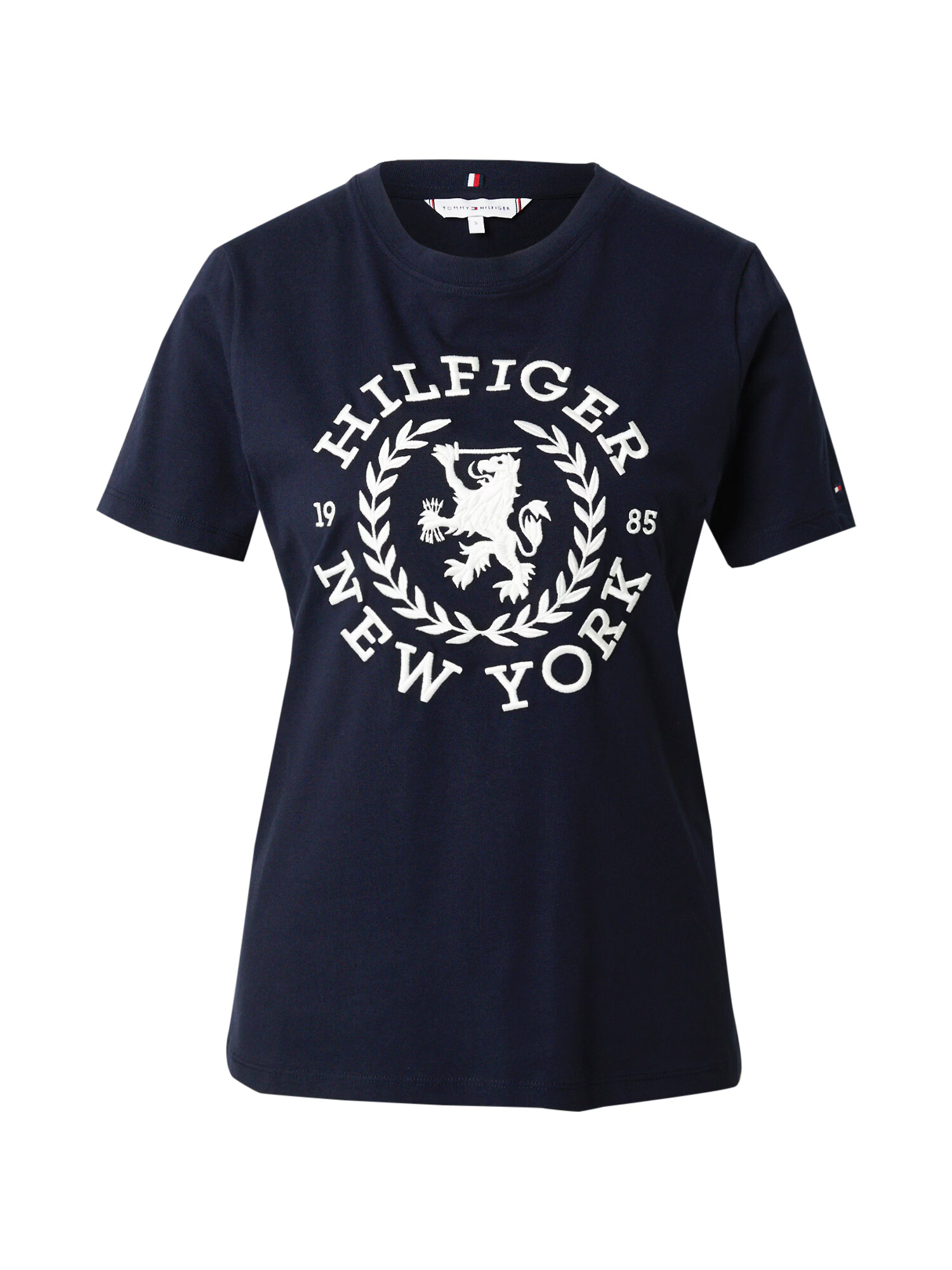 TOMMY HILFIGER Tricou bleumarin / alb - Pled.ro