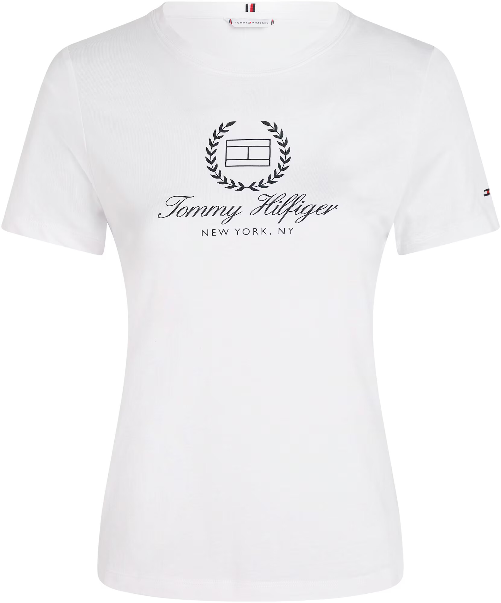 TOMMY HILFIGER Tricou bleumarin / alb - Pled.ro