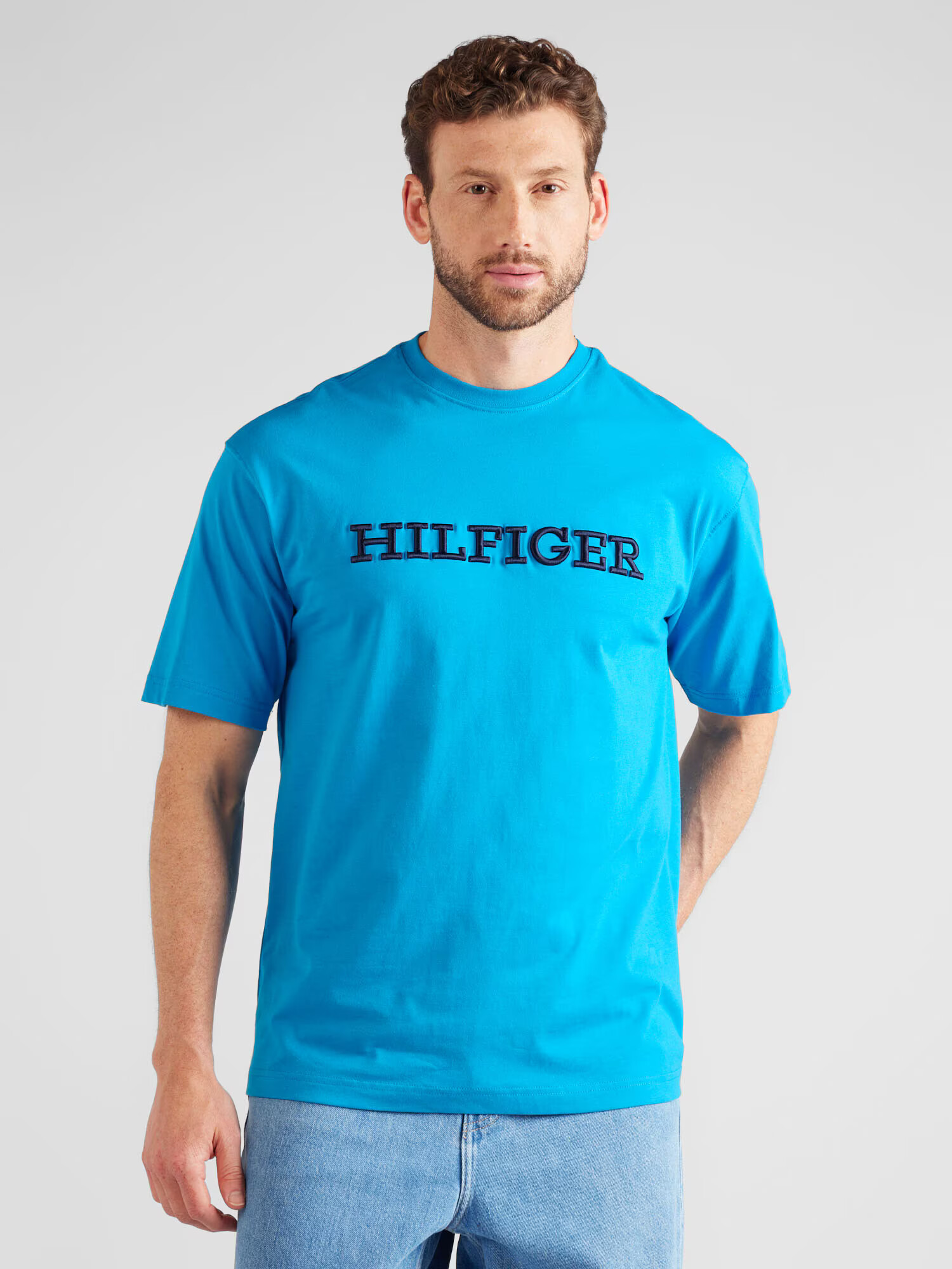 TOMMY HILFIGER Tricou bleumarin / albastru deschis - Pled.ro