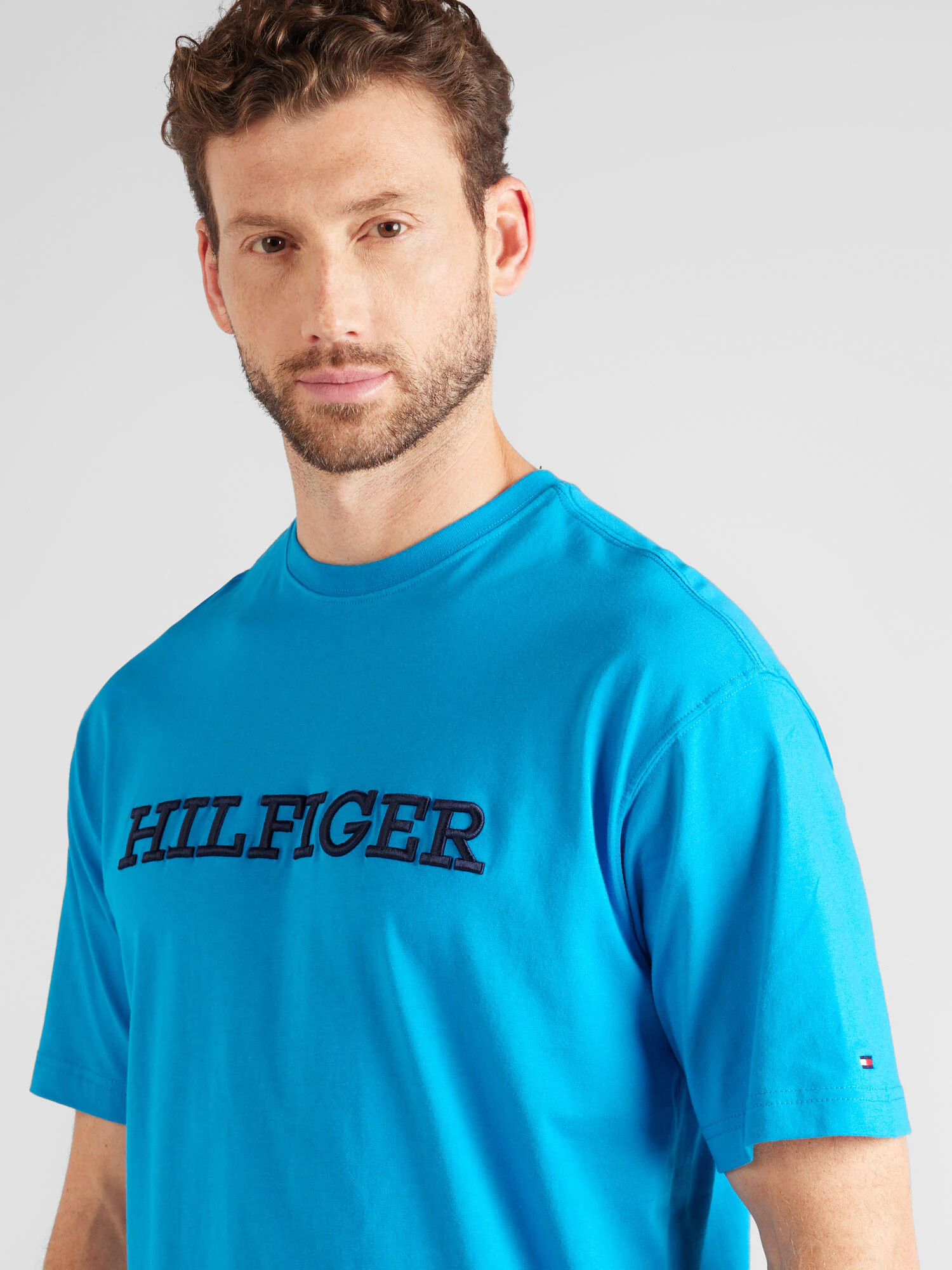 TOMMY HILFIGER Tricou bleumarin / albastru deschis - Pled.ro