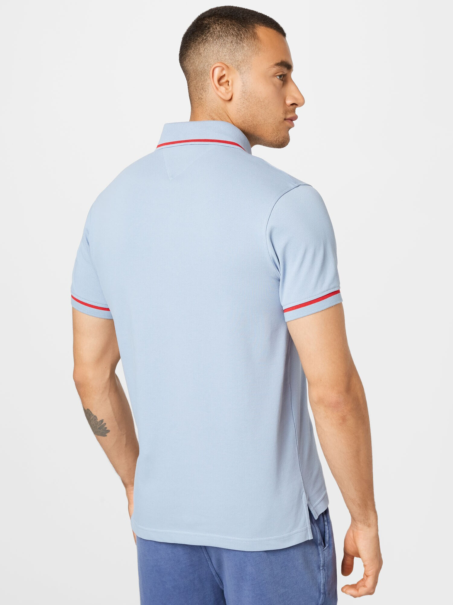 TOMMY HILFIGER Tricou bleumarin / albastru deschis / roșu - Pled.ro