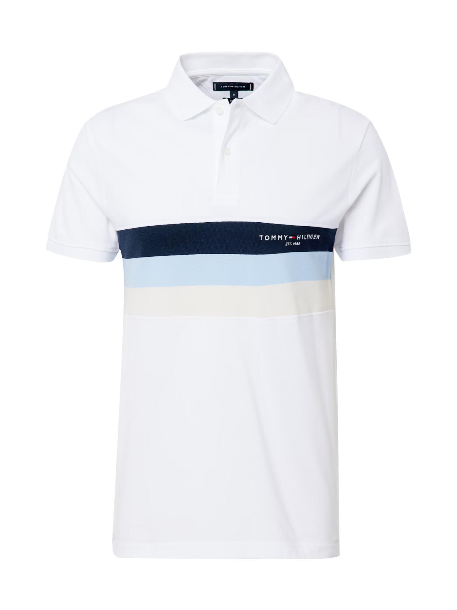 TOMMY HILFIGER Tricou bleumarin / albastru deschis / roșu / alb - Pled.ro