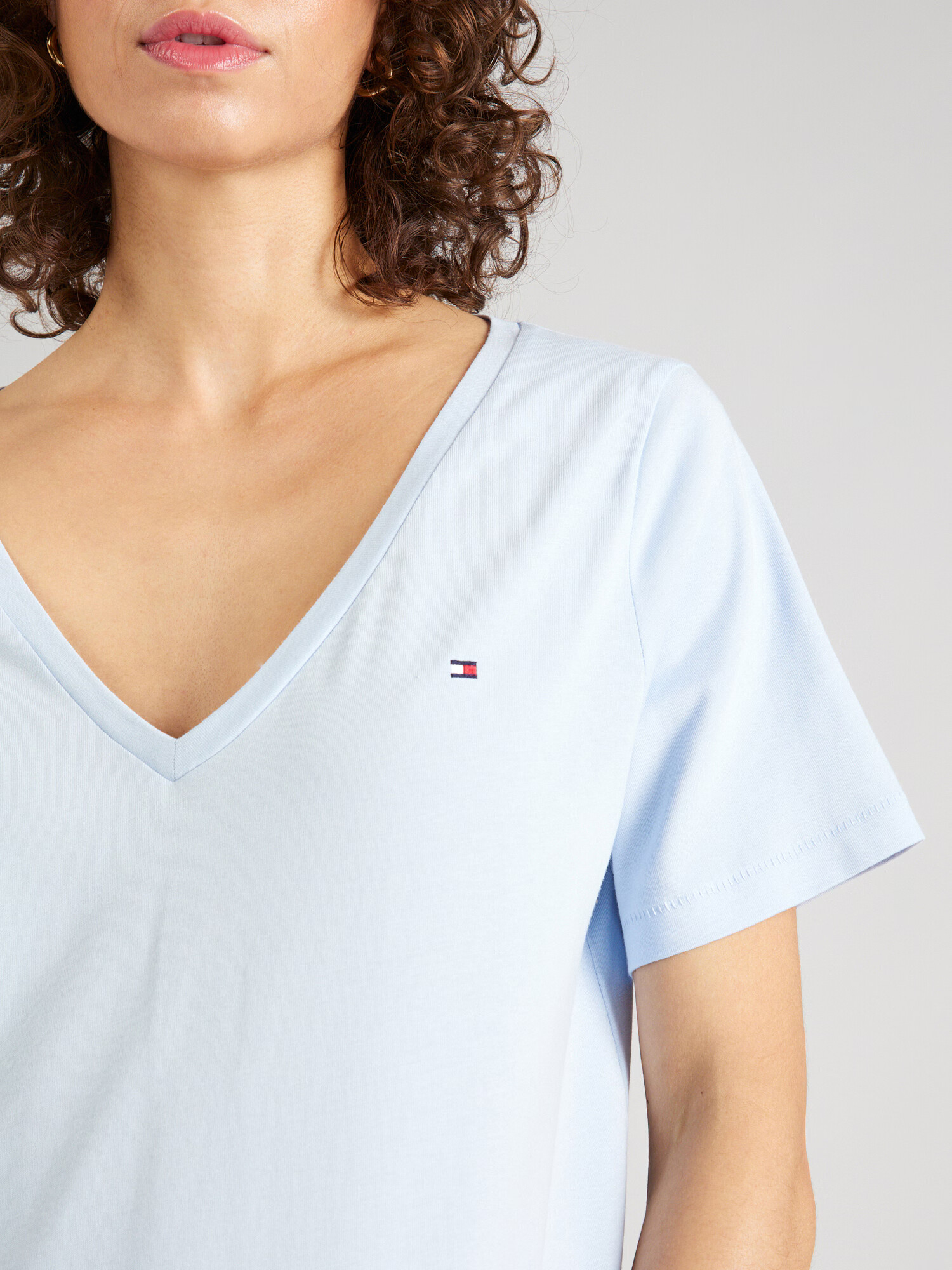 TOMMY HILFIGER Tricou bleumarin / albastru deschis / roșu / alb - Pled.ro