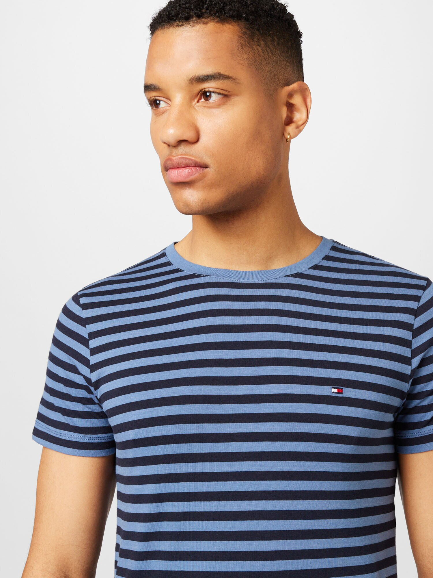 TOMMY HILFIGER Tricou bleumarin / albastru fumuriu / roșu / alb - Pled.ro