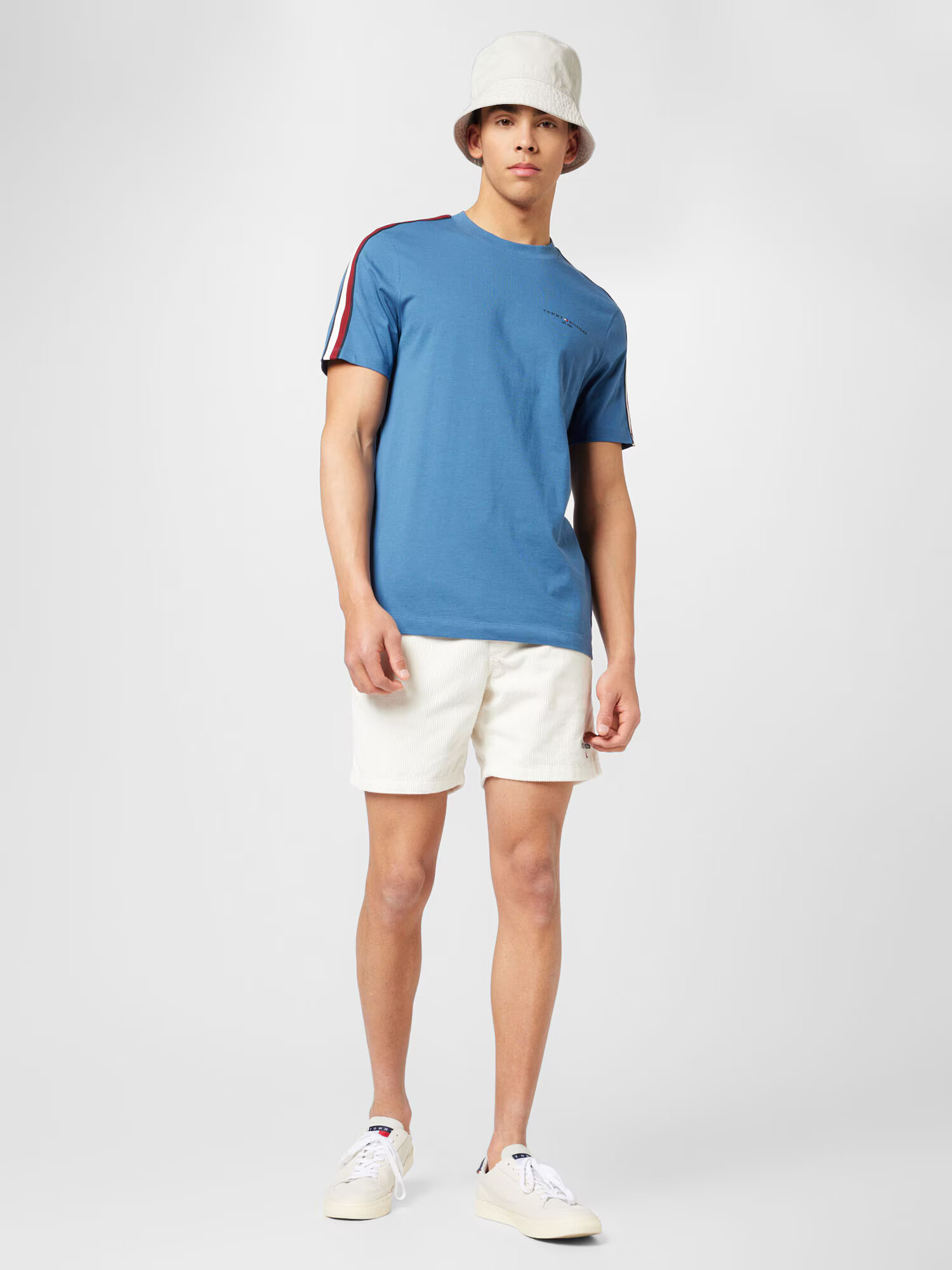 TOMMY HILFIGER Tricou bleumarin / albastru porumbel / roșu / alb - Pled.ro