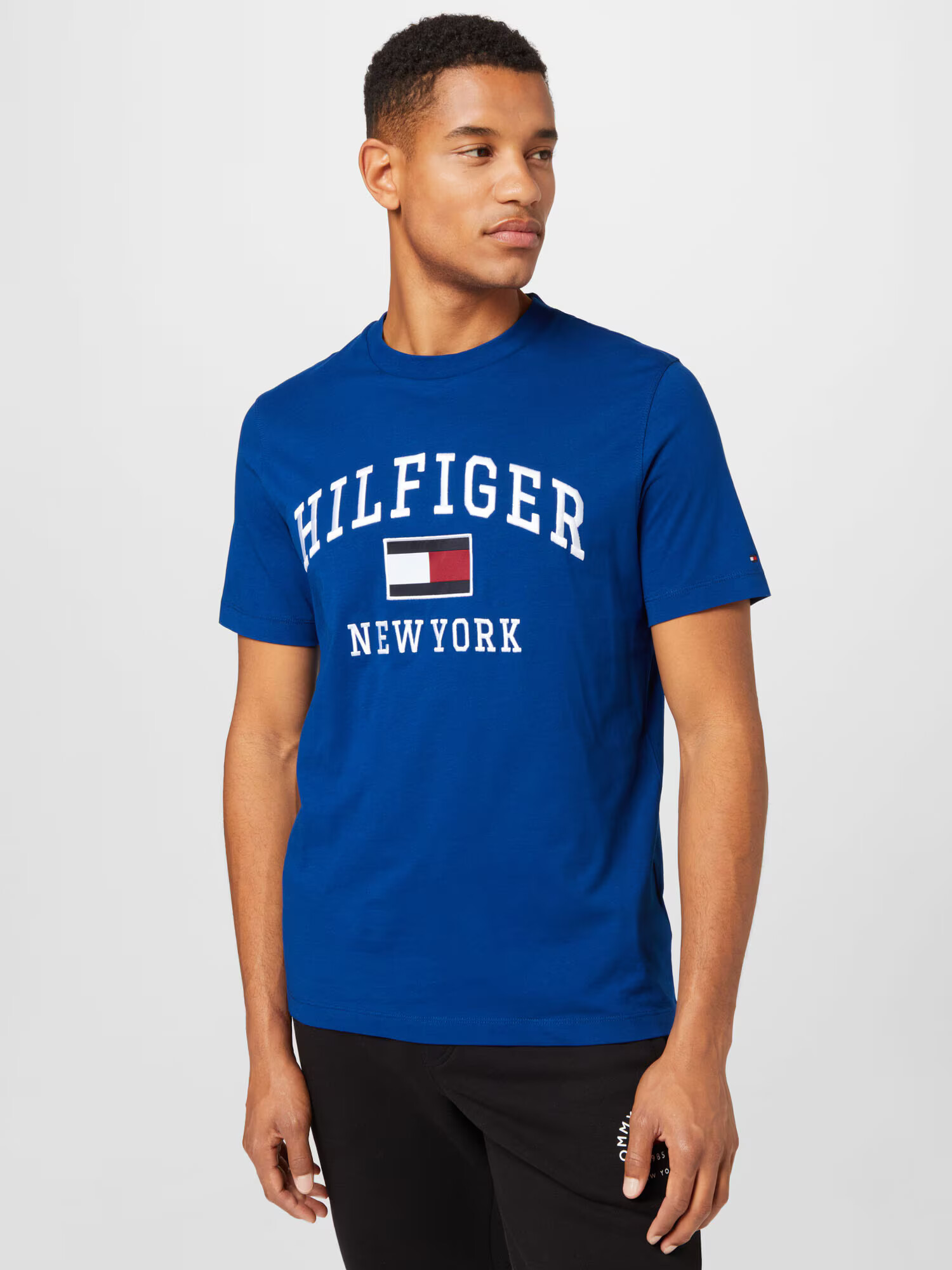 TOMMY HILFIGER Tricou bleumarin / albastru regal / roși aprins / alb - Pled.ro